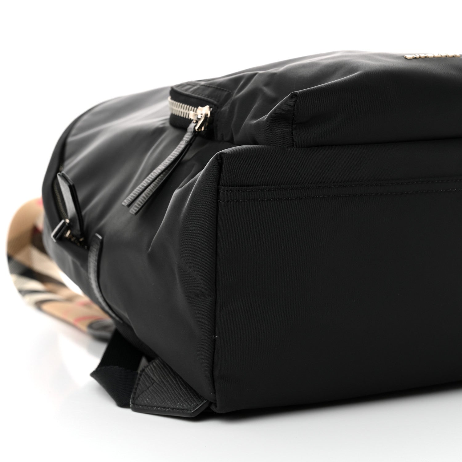 Nylon Check Abbeydale Simple Backpack  Black