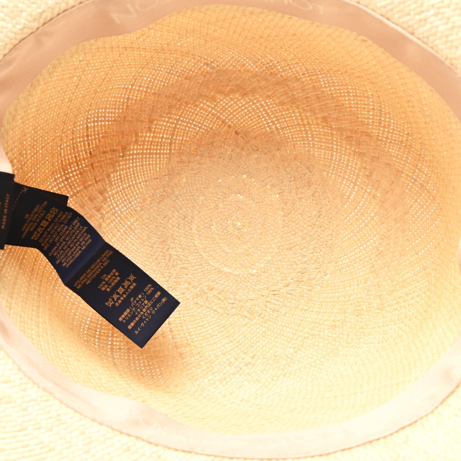 Straw Monogram Bandana Hat Blue