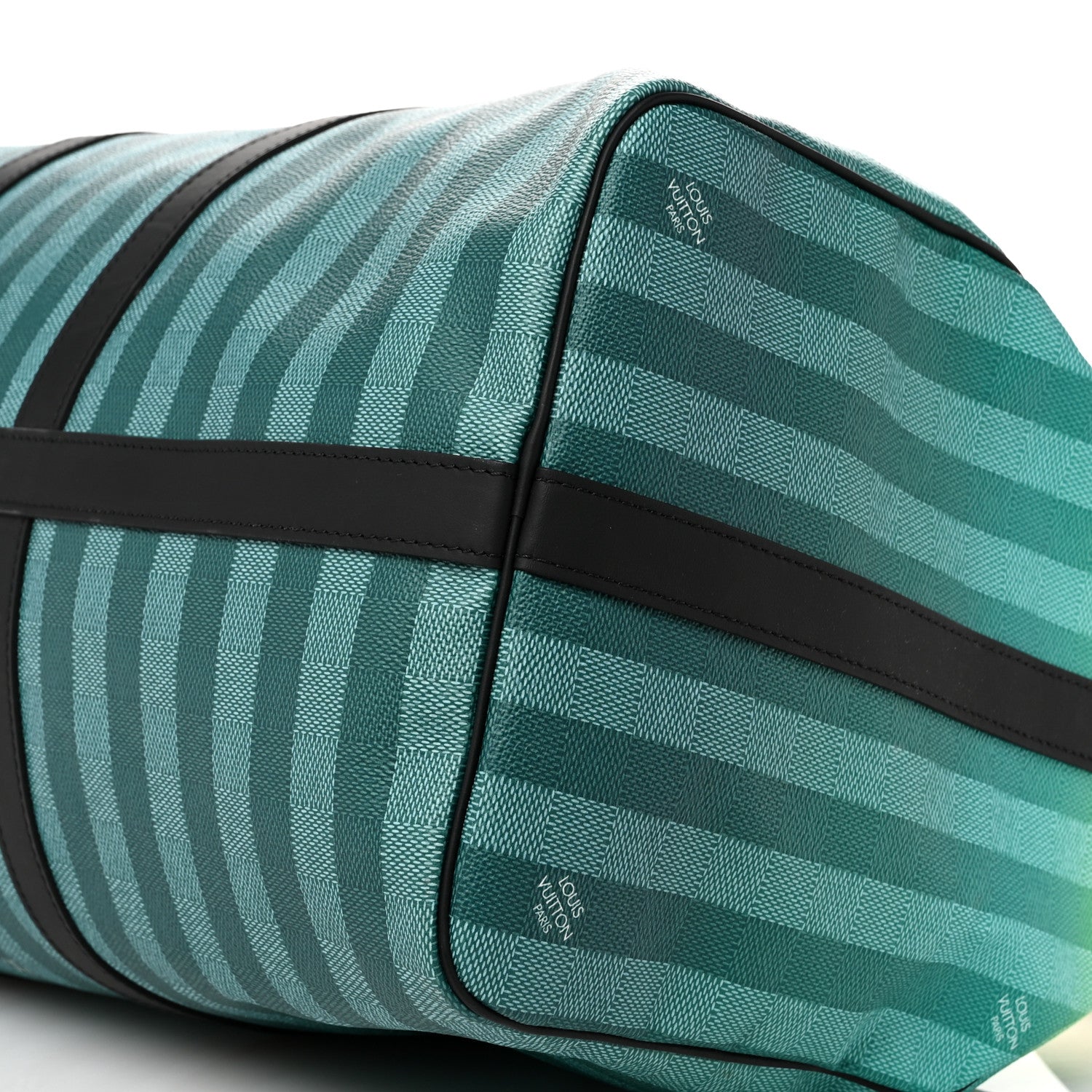 Damier Striped Keepall Bandouliere 50 Gradient Green