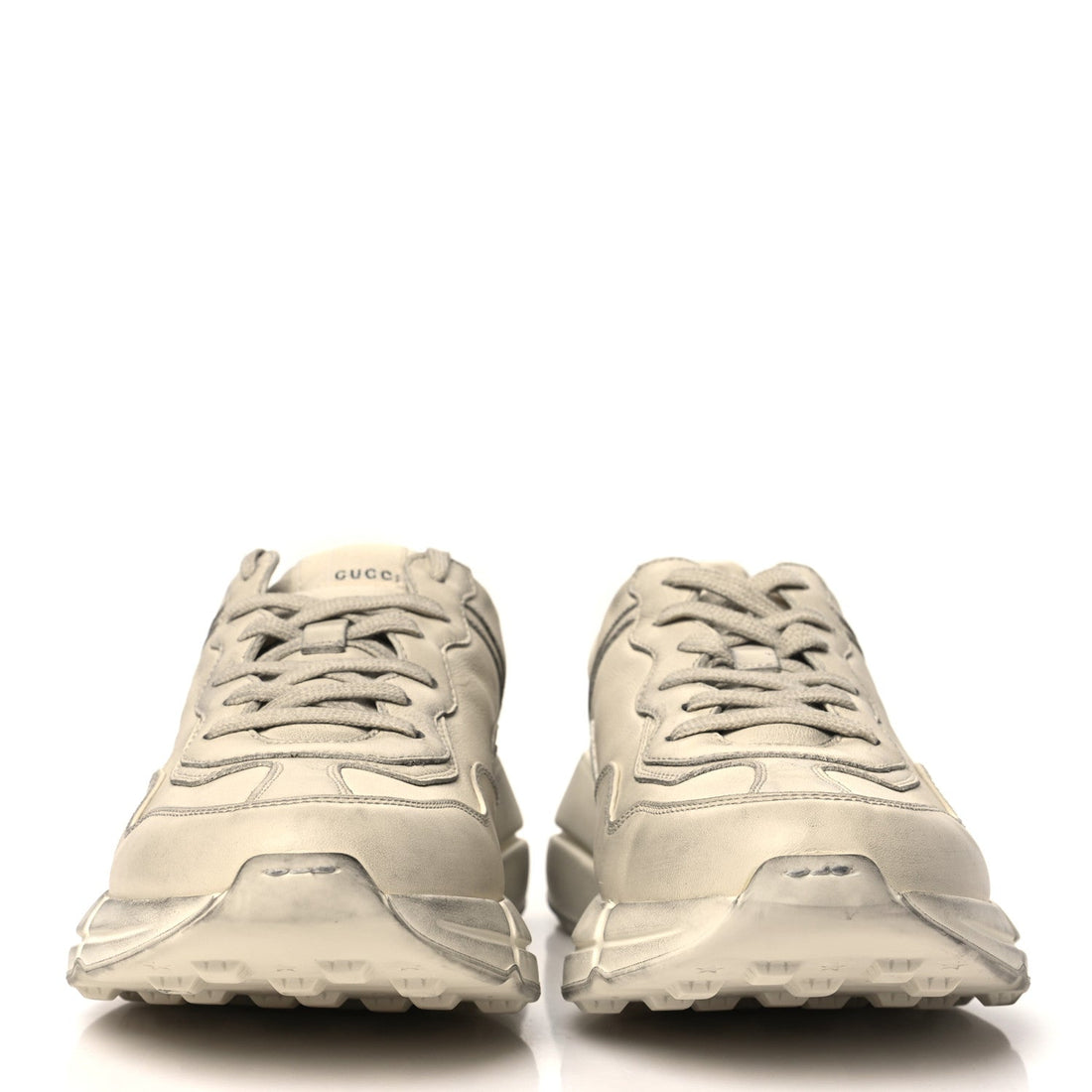 Soft Calfskin Mens Rhyton Sneakers 9 Ivory