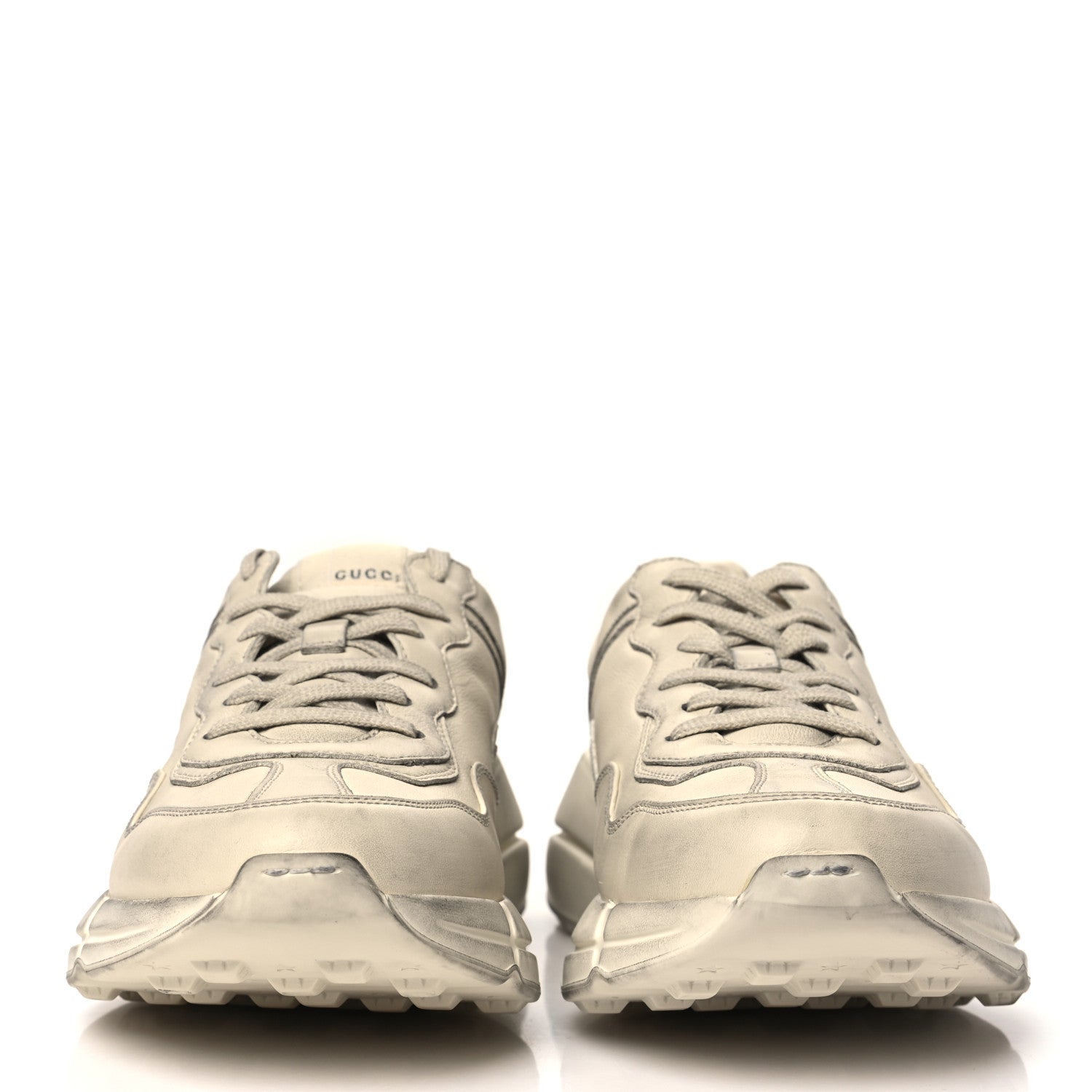 Soft Calfskin Mens Rhyton Sneakers 9 Ivory