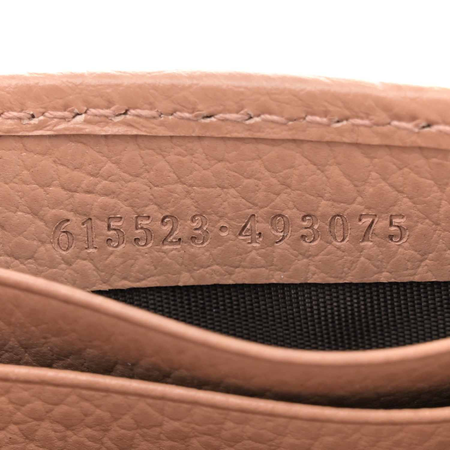 Dollar Calfskin Interlocking G Chain Wallet Camelia