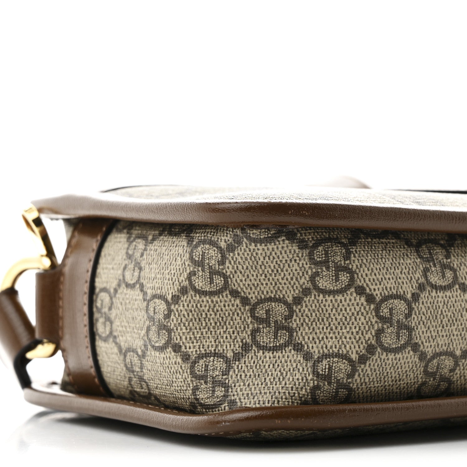 GG Supreme Monogram Azalea Calfskin Mini Retro Interlocking G Shoulder Bag Beige Ebony Brown Sugar