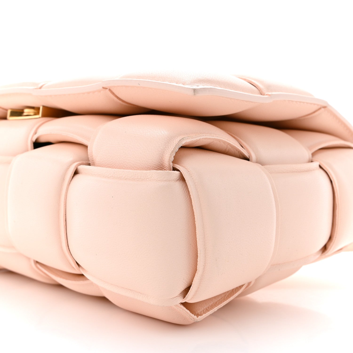 Nappa Maxi Intreccio Padded Cassette Crossbody Bag Melon Washed