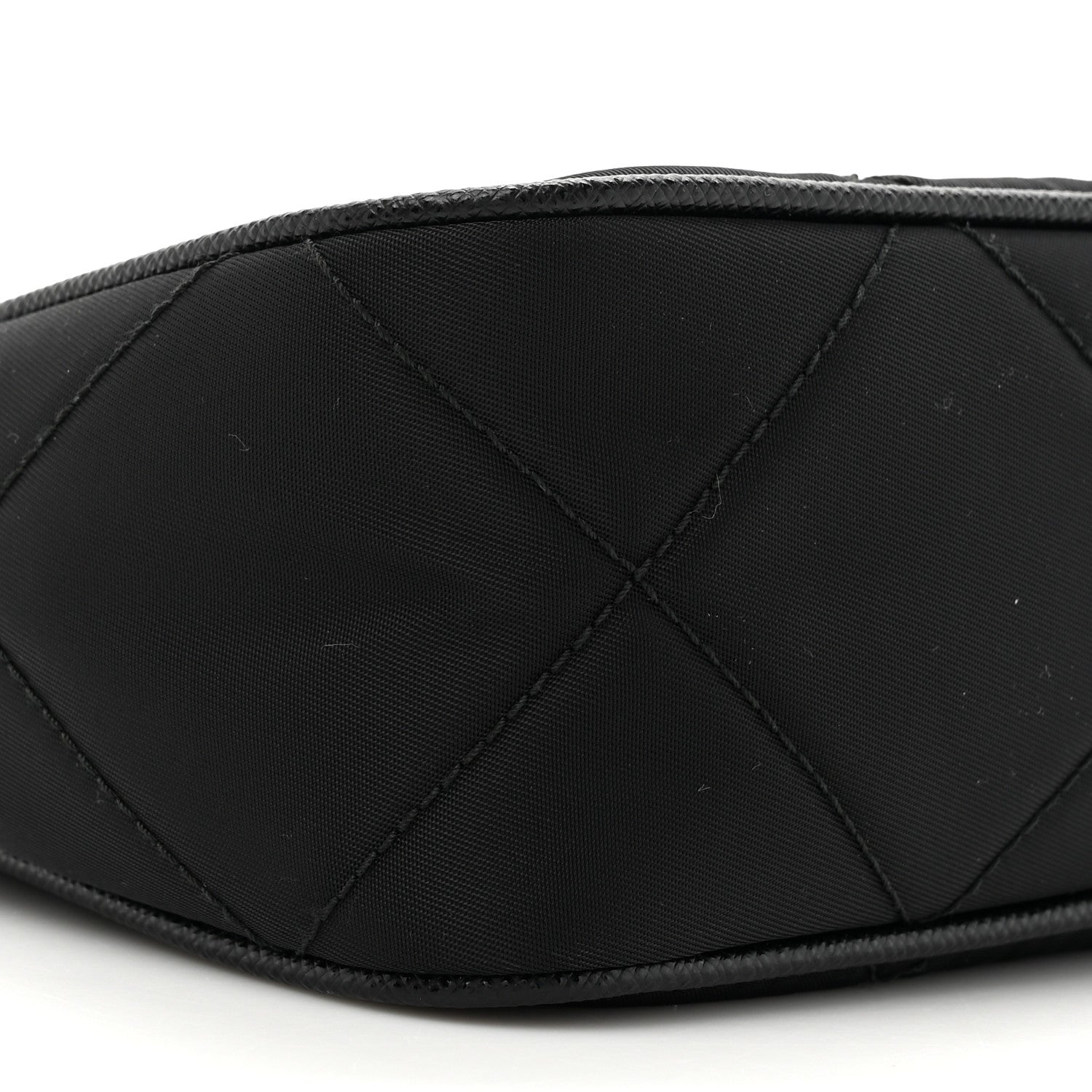 Re-Nylon Saffiano Quilted Mini Re-Edition 1995 Chaine Shoulder Bag Black