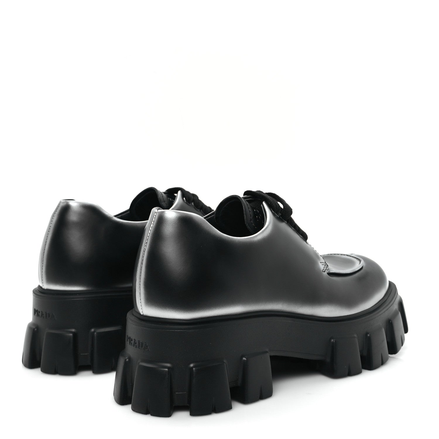 Spazzolato Rois Sfumato Monolith 55mm Derby Loafers 5.5 Black Argento