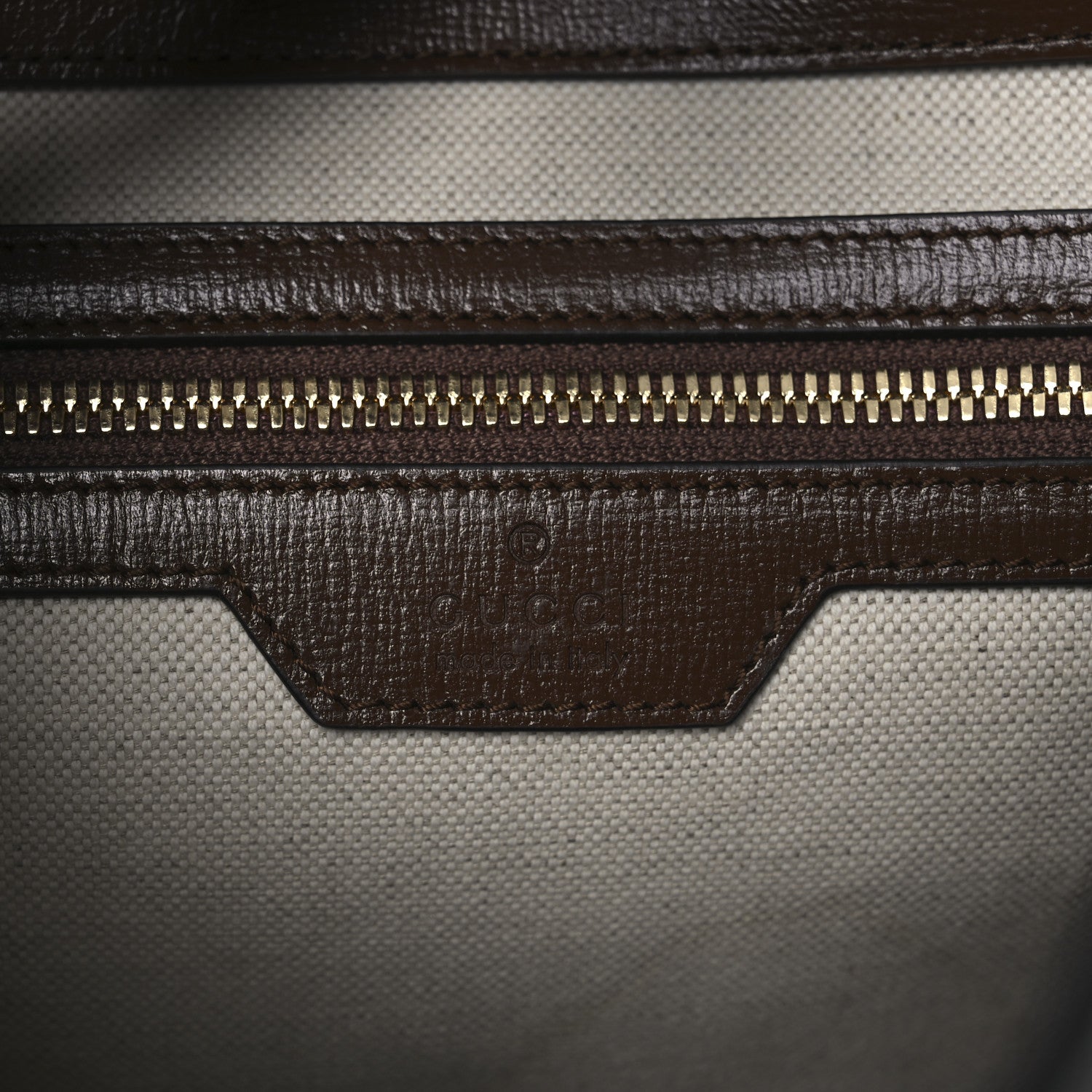 GG Supreme Monogram Azalea Calfskin Retro Interlocking G Buckle Backpack Beige Ebony Brown Sugar