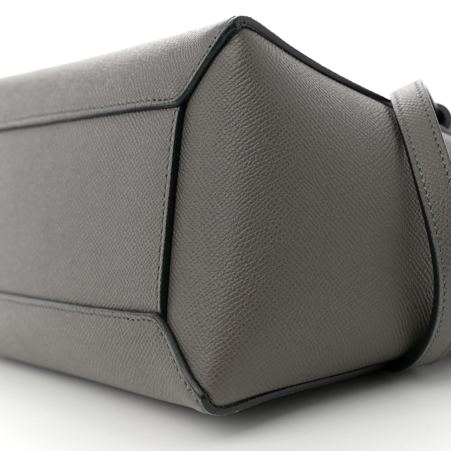 Grained Calfskin Micro Belt Bag Grey