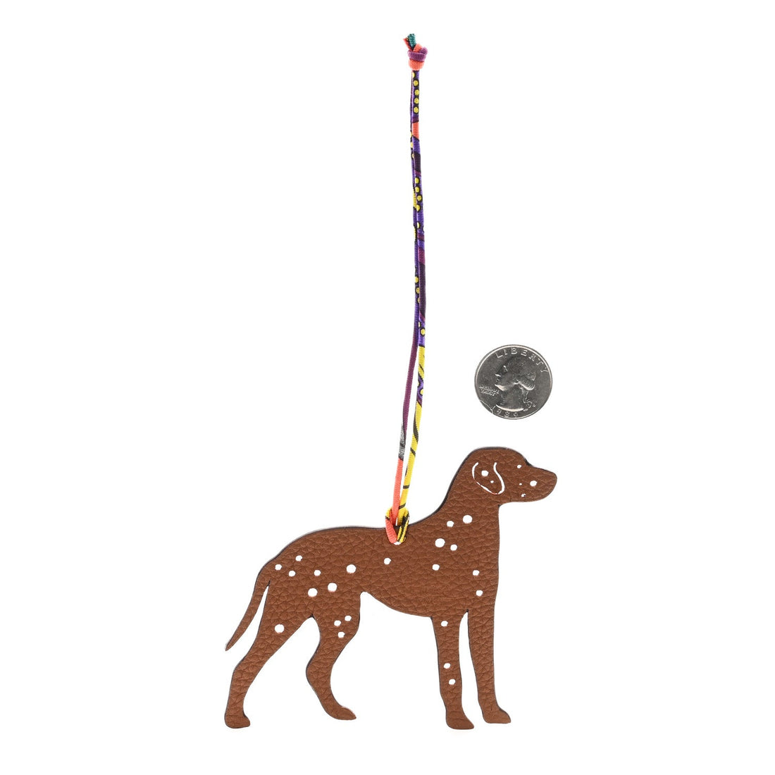 Epsom Togo Petit H Dalmatian Bag Charm GM