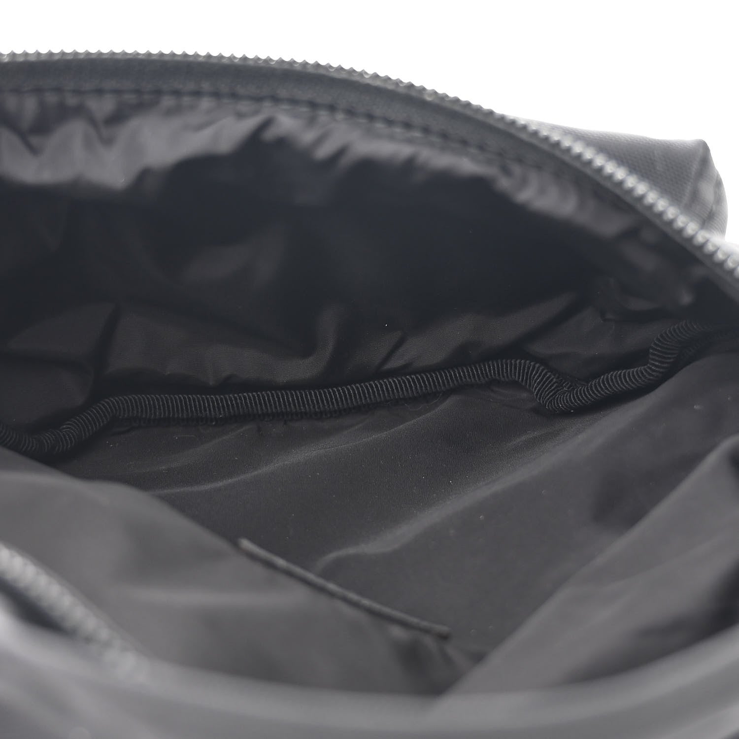 Sport Nylon Logo Embroidered Wheel Belt Bag Black White