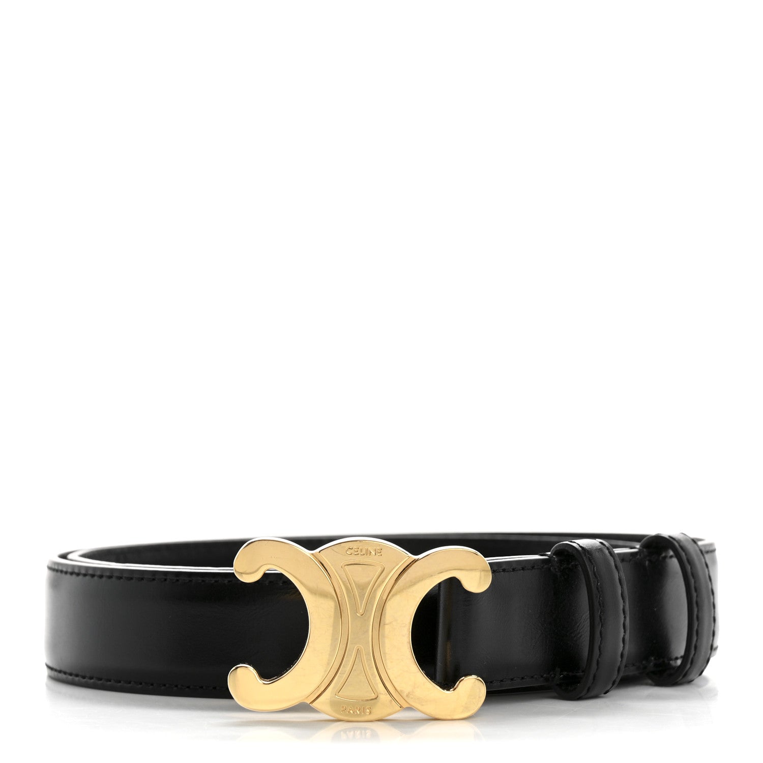 Box Calfskin Teen 13mm Triomphe Belt 75 30 Black