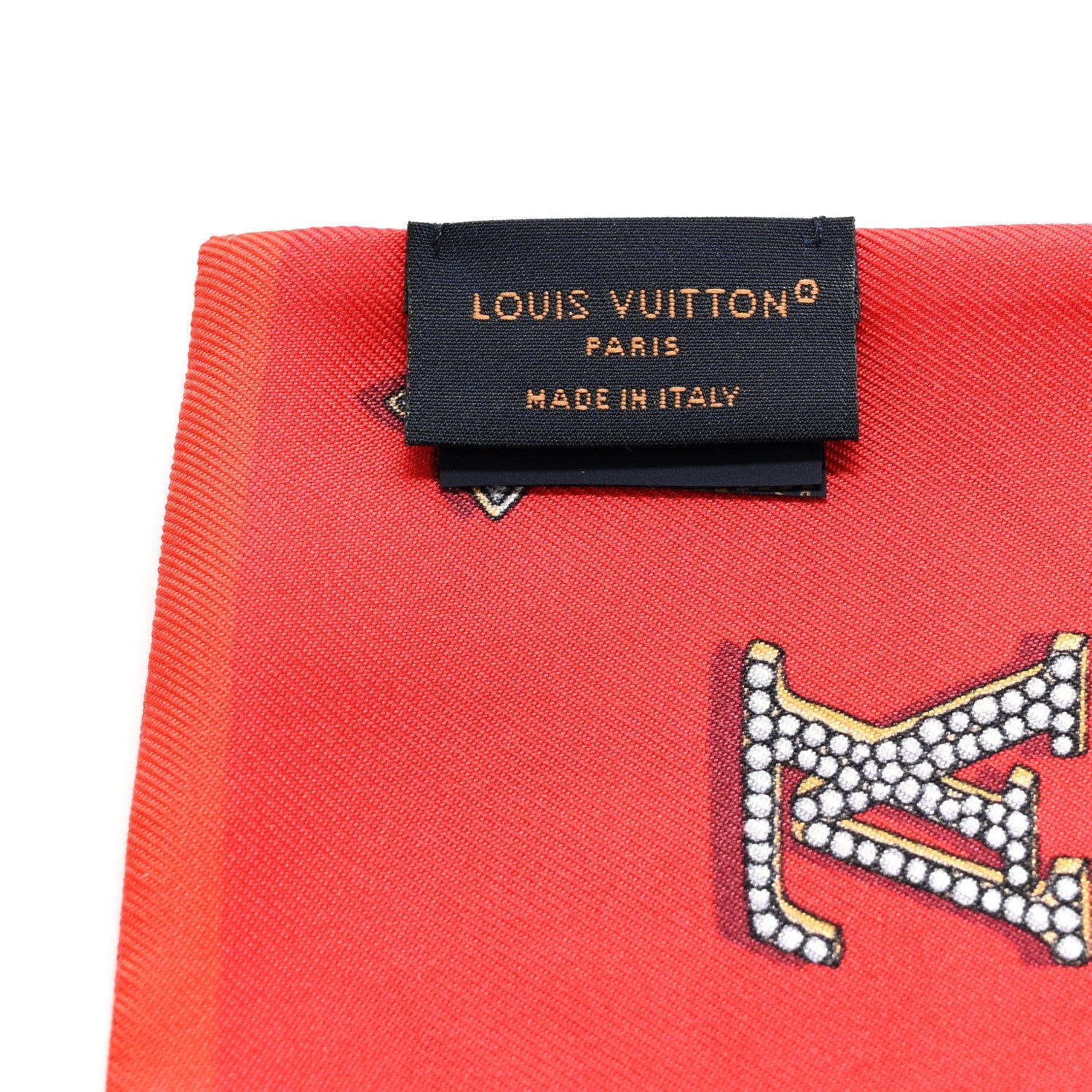 Silk Monogram Precious Dragon Bandeau Rouge