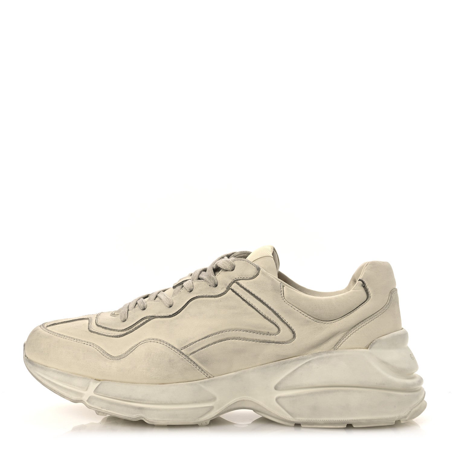 Soft Calfskin Mens Rhyton Sneakers 11.5 Ivory