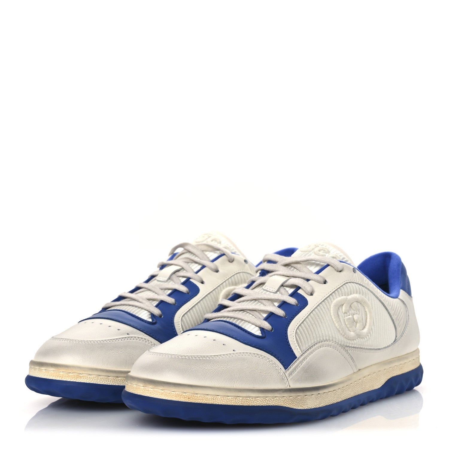 Dali Soft Calfskin Mens Mac80 Sneakers 11.5 Off White Blue