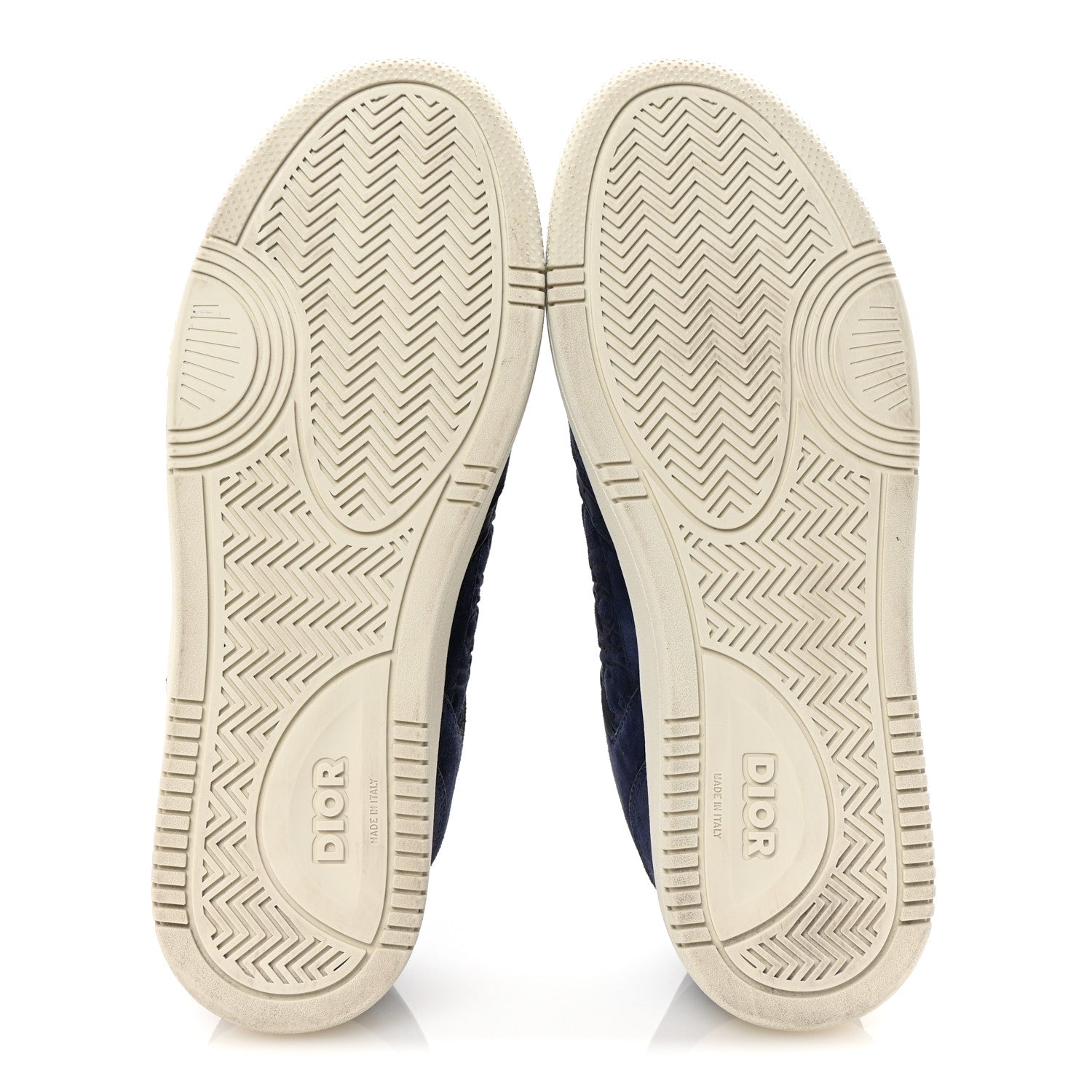 Suede Calfskin Oblique Mens B27 Uptown Low Top Sneaker 43 Navy Blue