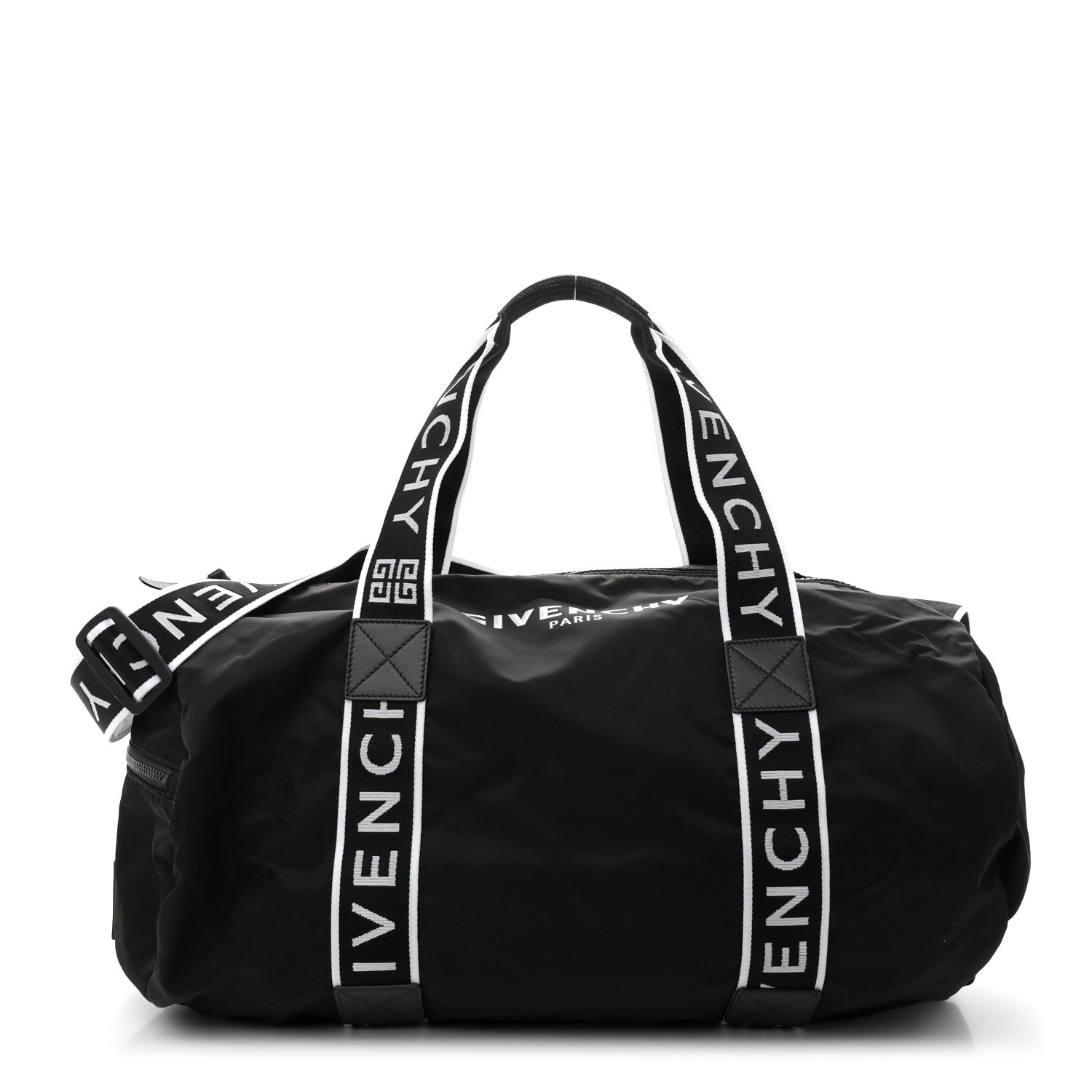 Nylon Logo Gym Duffle Black