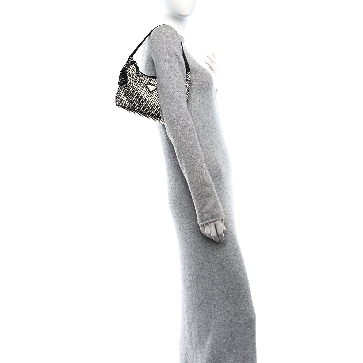 Satin Crystal Mini Re-Edition 2000 Bag Cristal