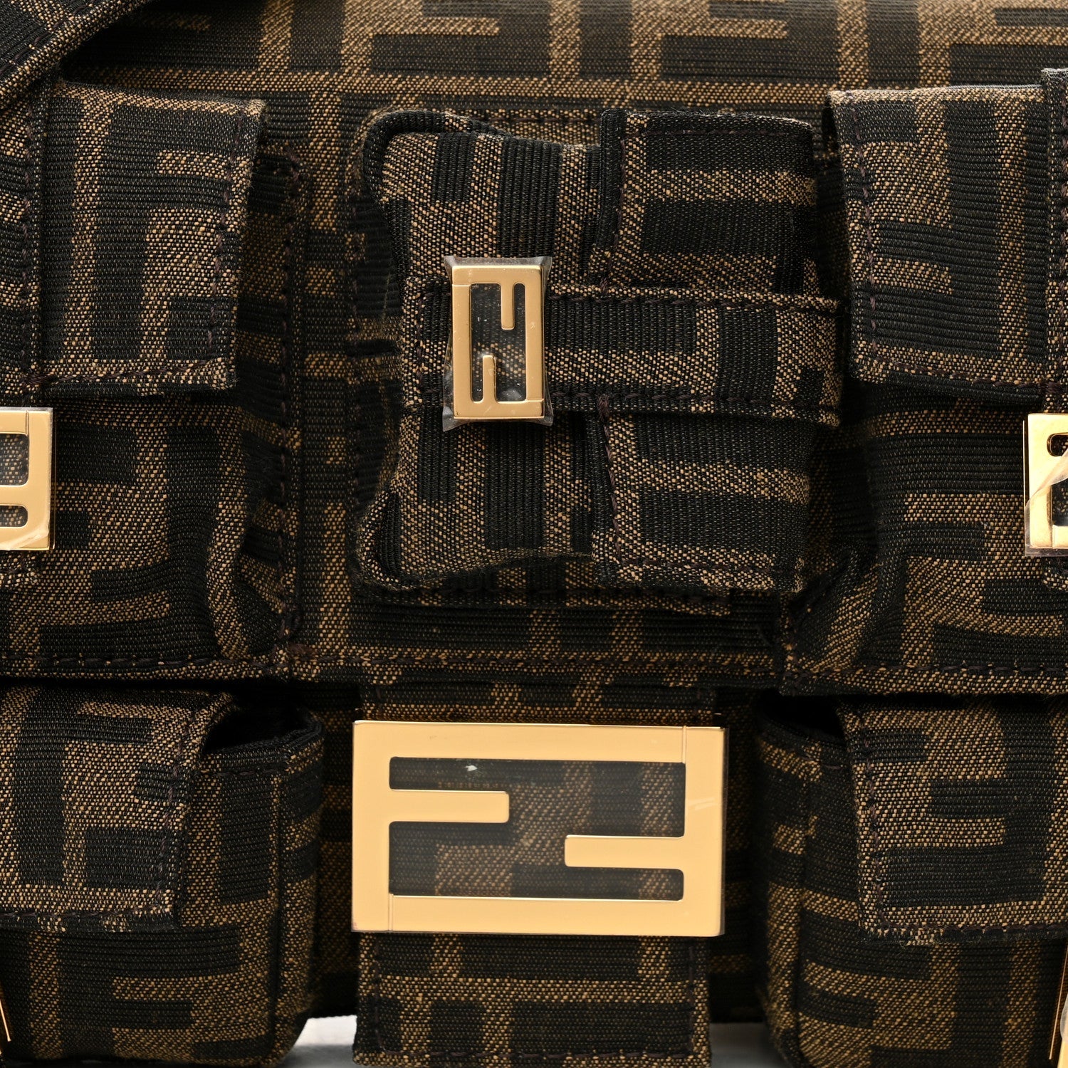 Fabric Jacquard FF 1974 Multipocket Baguette Tobacco Moro