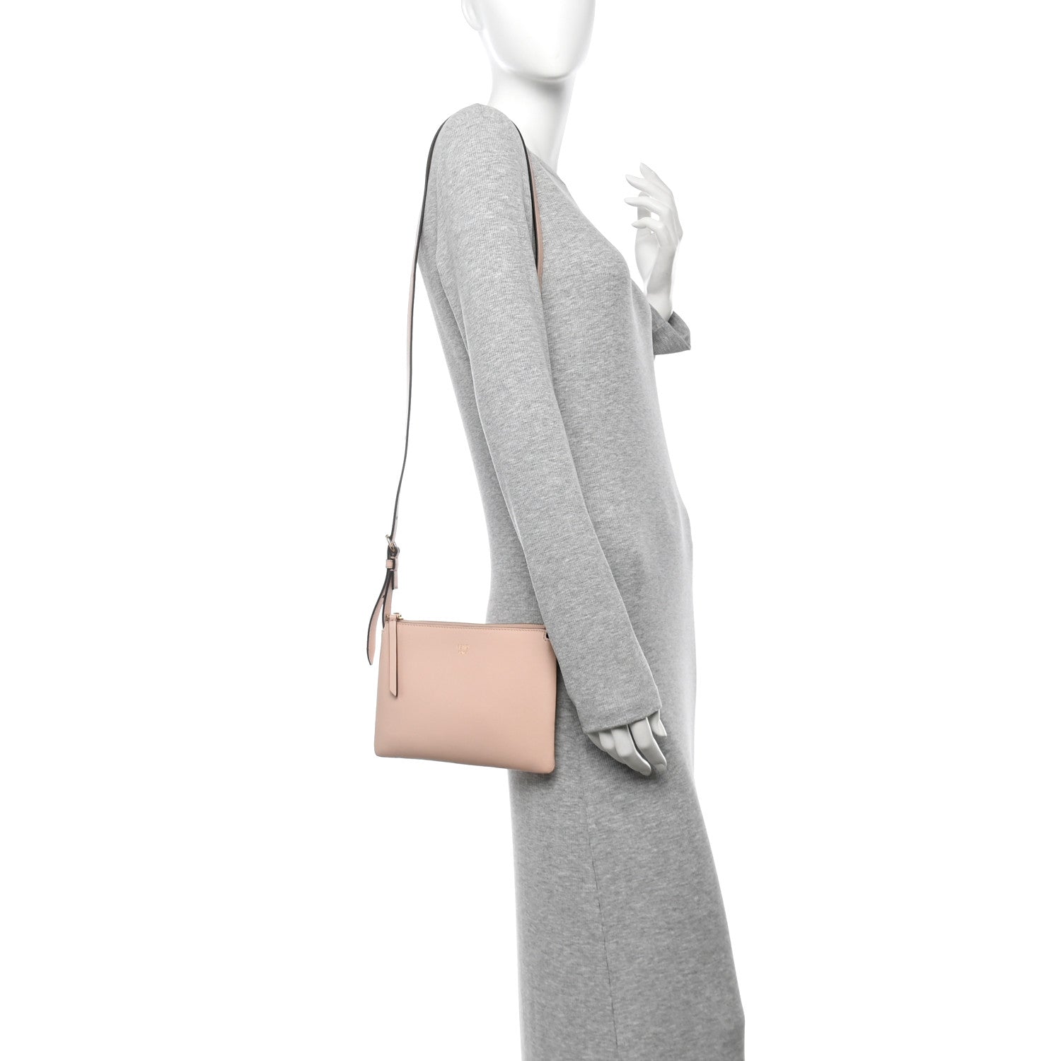 Nappa Mini Crossbody Pouch Light Rose