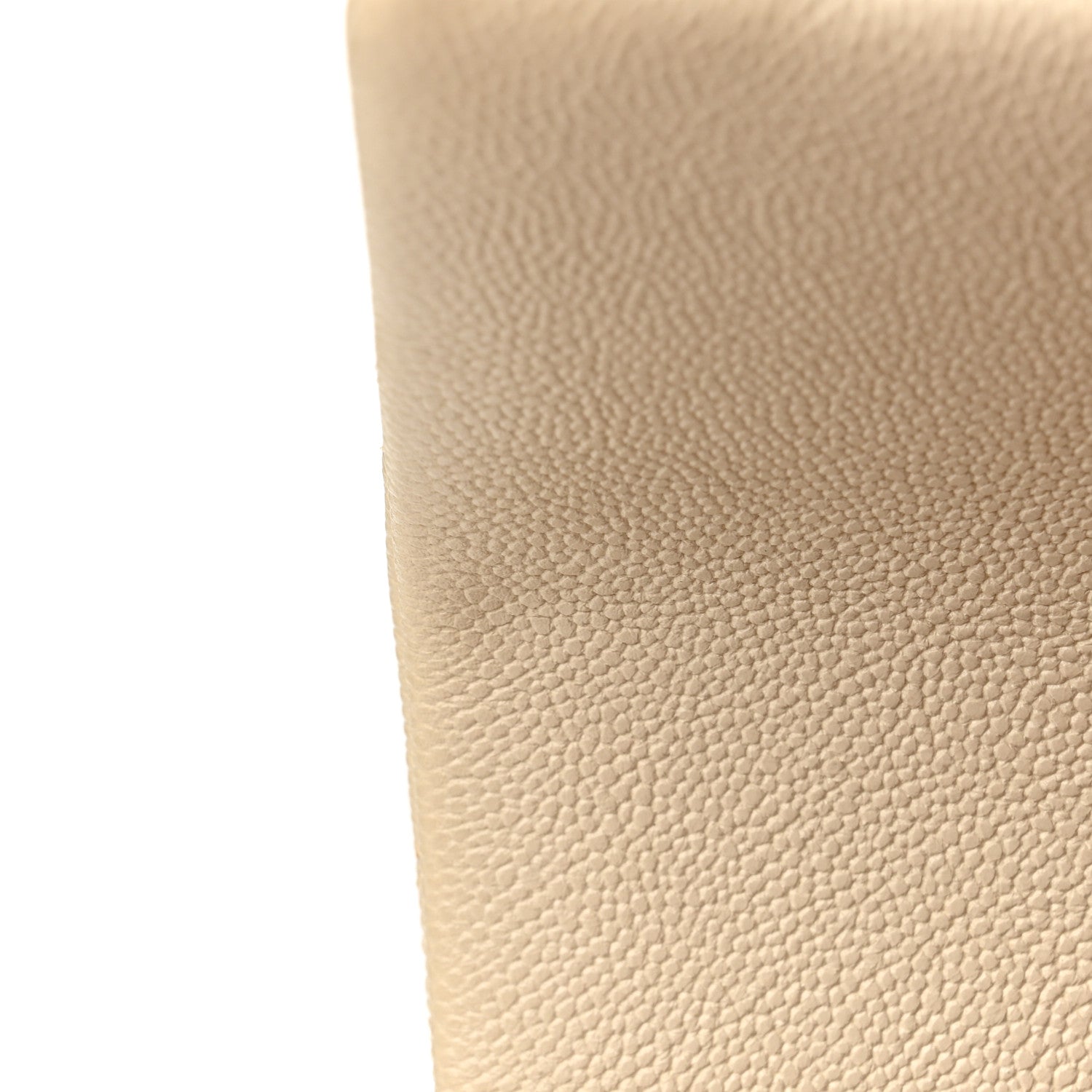 Caviar Quilted Mini Top Handle Rectangular Flap Beige