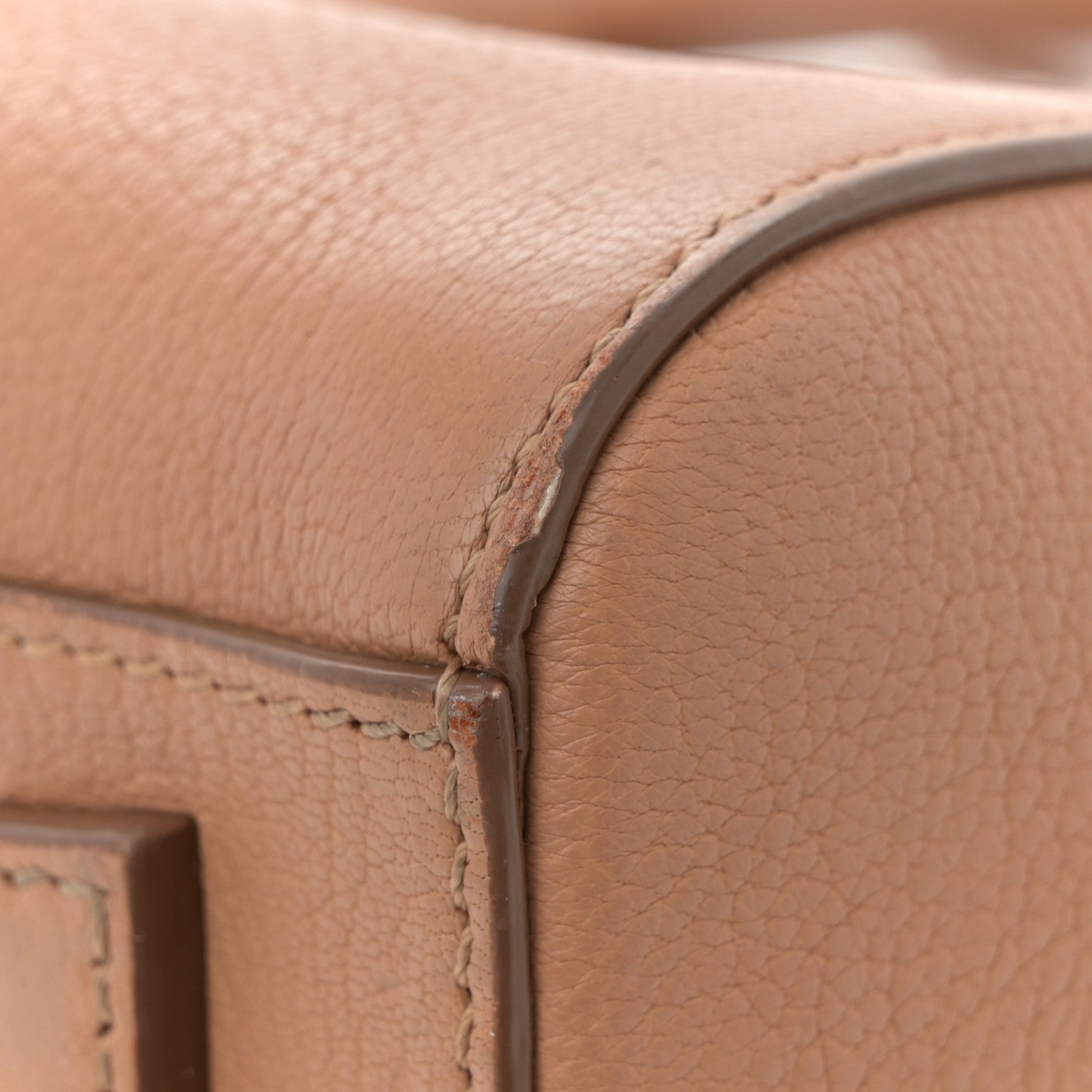 Sugar Goatskin Mini Antigona Medium Beige