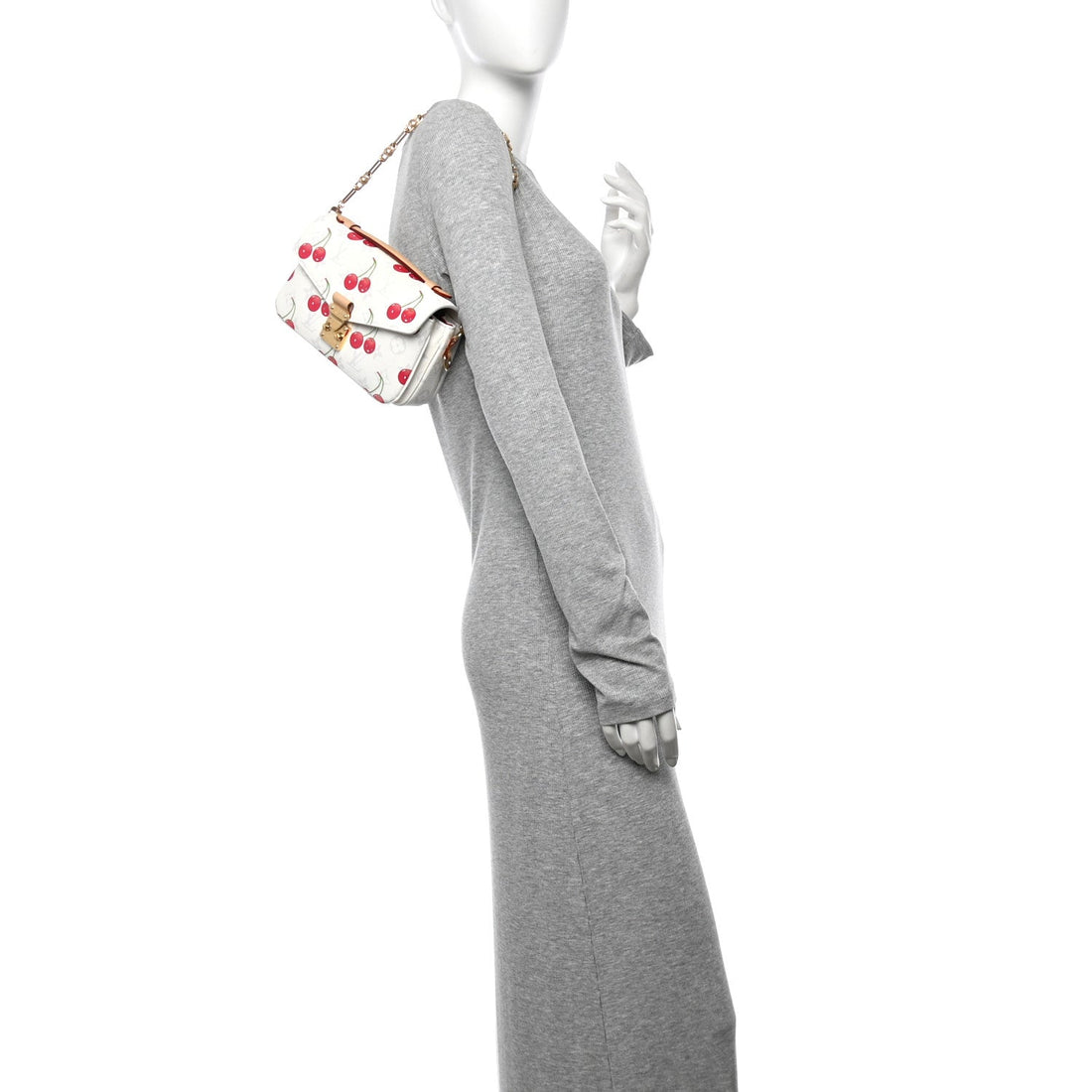 LV X TM Monogram Cerises Pochette Metis East West White