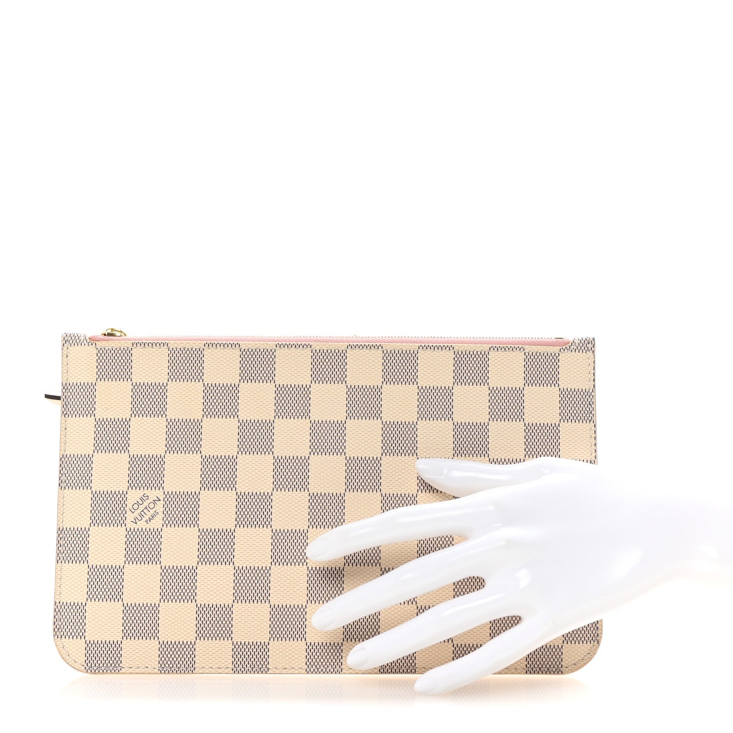 Damier Azur Braided Neverfull MM Pochette Pink