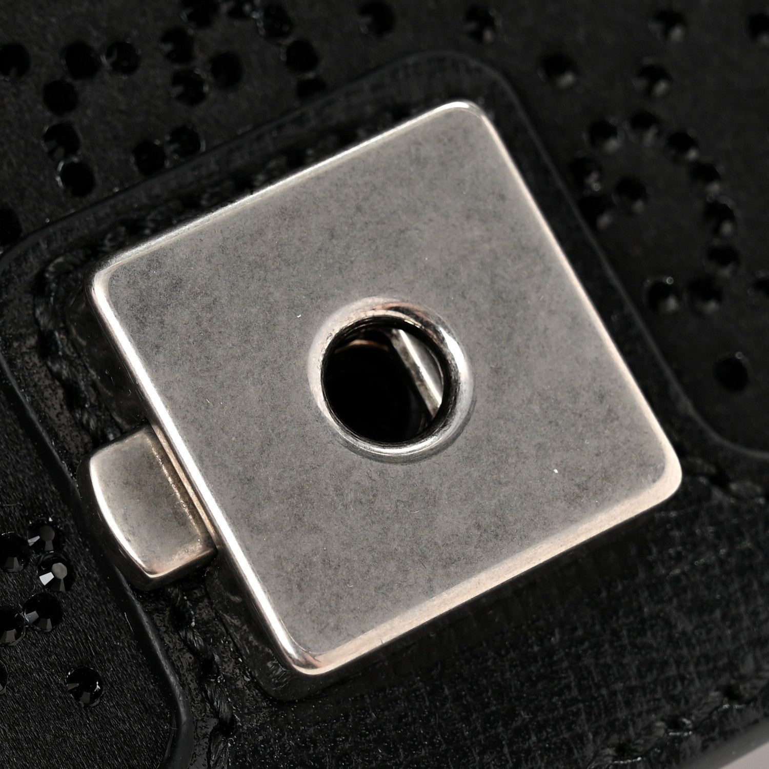 Satin Crystal GG Monogram Mini Dionysus Top Handle Bag Black