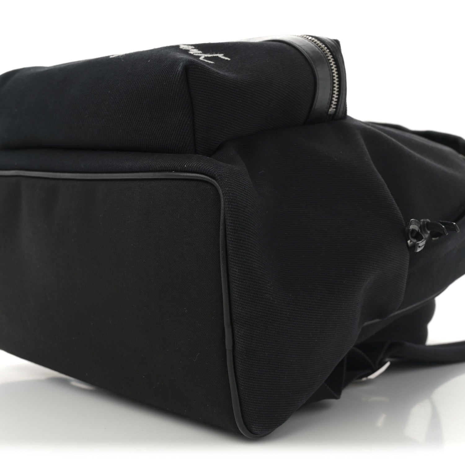 Canvas Signature Embroidered City Backpack Black