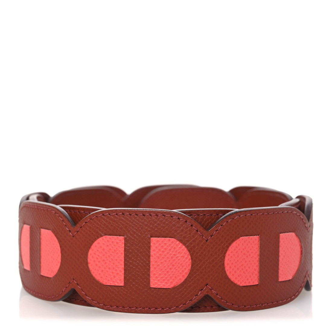 Epsom Maillons Shoulder Strap Brique Rose Texas