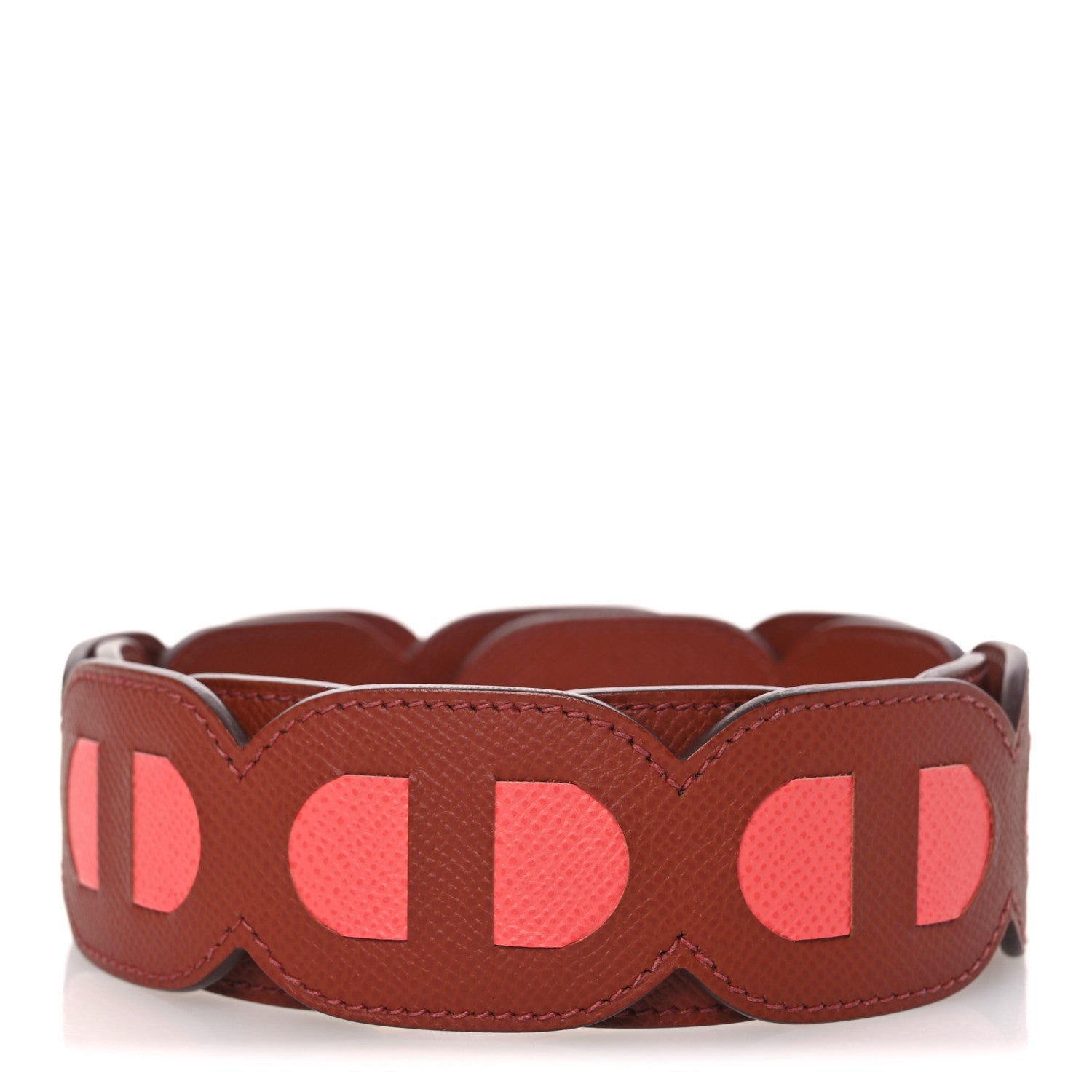 Epsom Maillons Shoulder Strap Brique Rose Texas