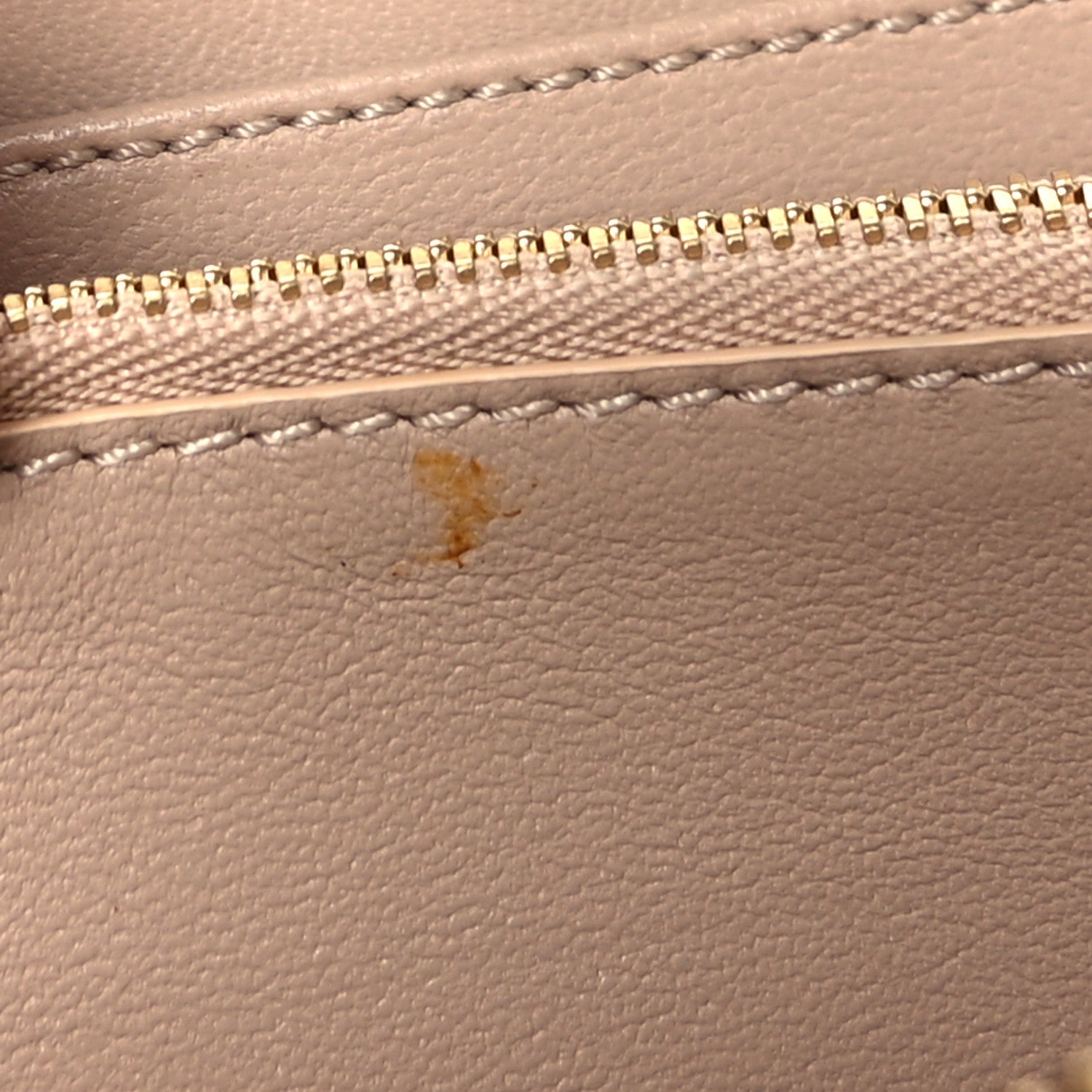 Grained Calfskin Marcie Long Zip Around Wallet Tan