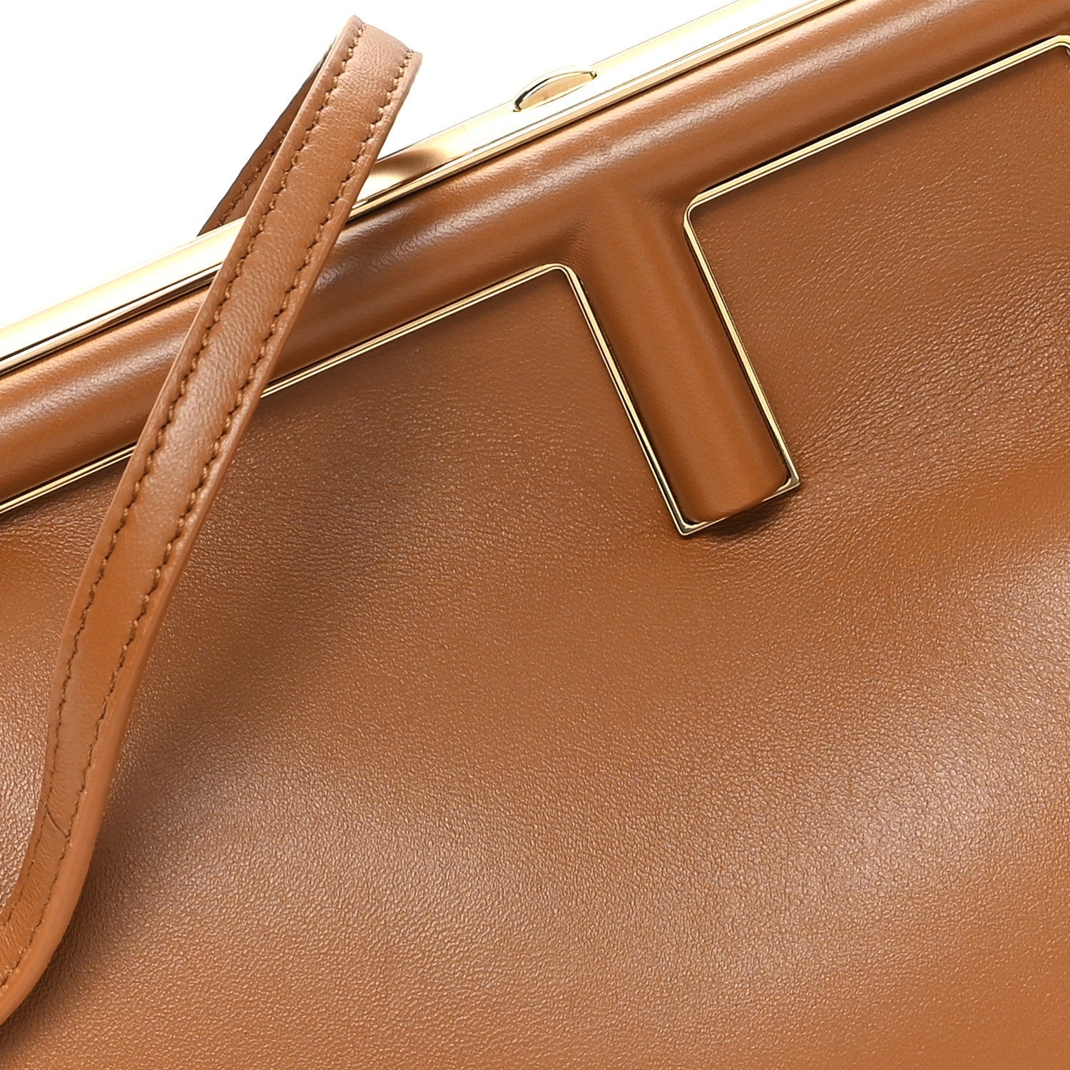 Shiny Nappa Small Fendi First Caramello