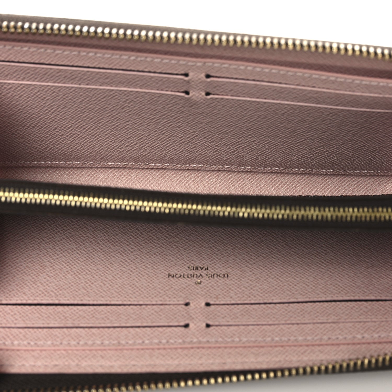 Damier Ebene Clemence Wallet Rose Ballerine