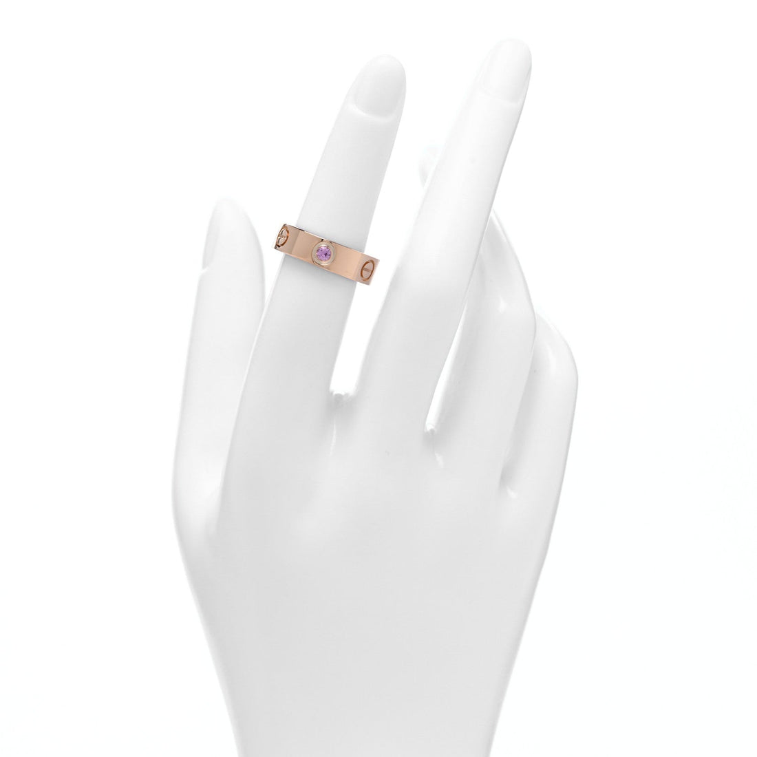 18K Pink Gold Pink Sapphire 5.5mm LOVE Ring 50 5.25