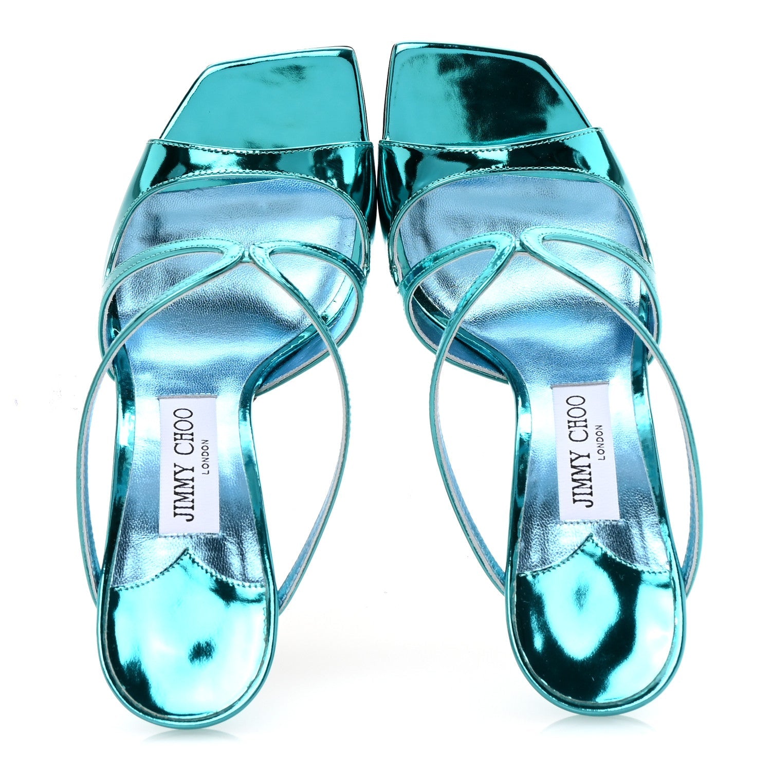 Metallic Calfskin Anise 95 Sandals 38.5 Malibu