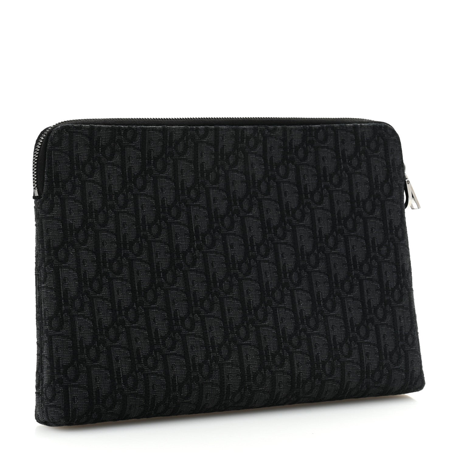 Oblique A4 Zipped Pouch Black