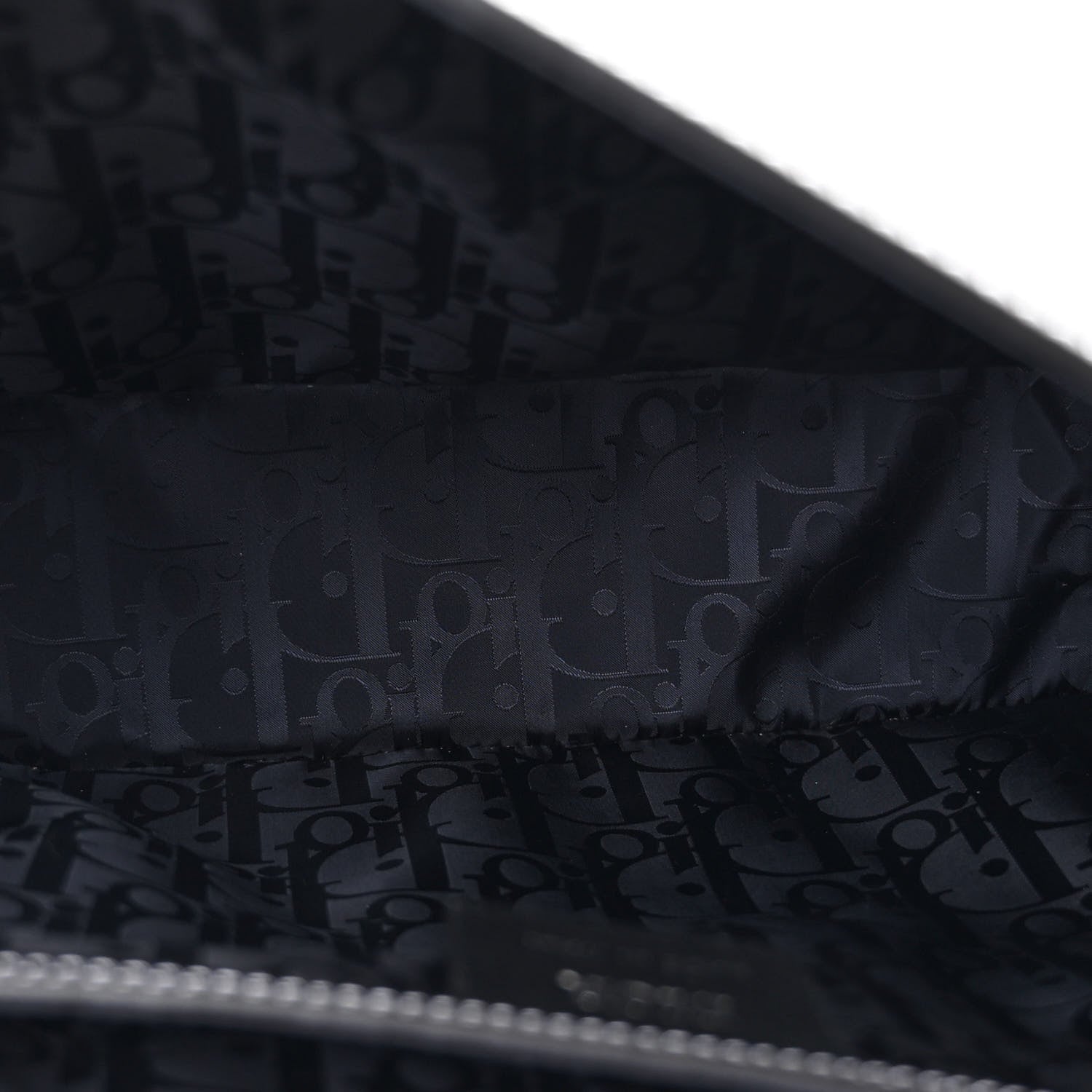 Grained Calfskin Medium Saddle Messenger Bag Black