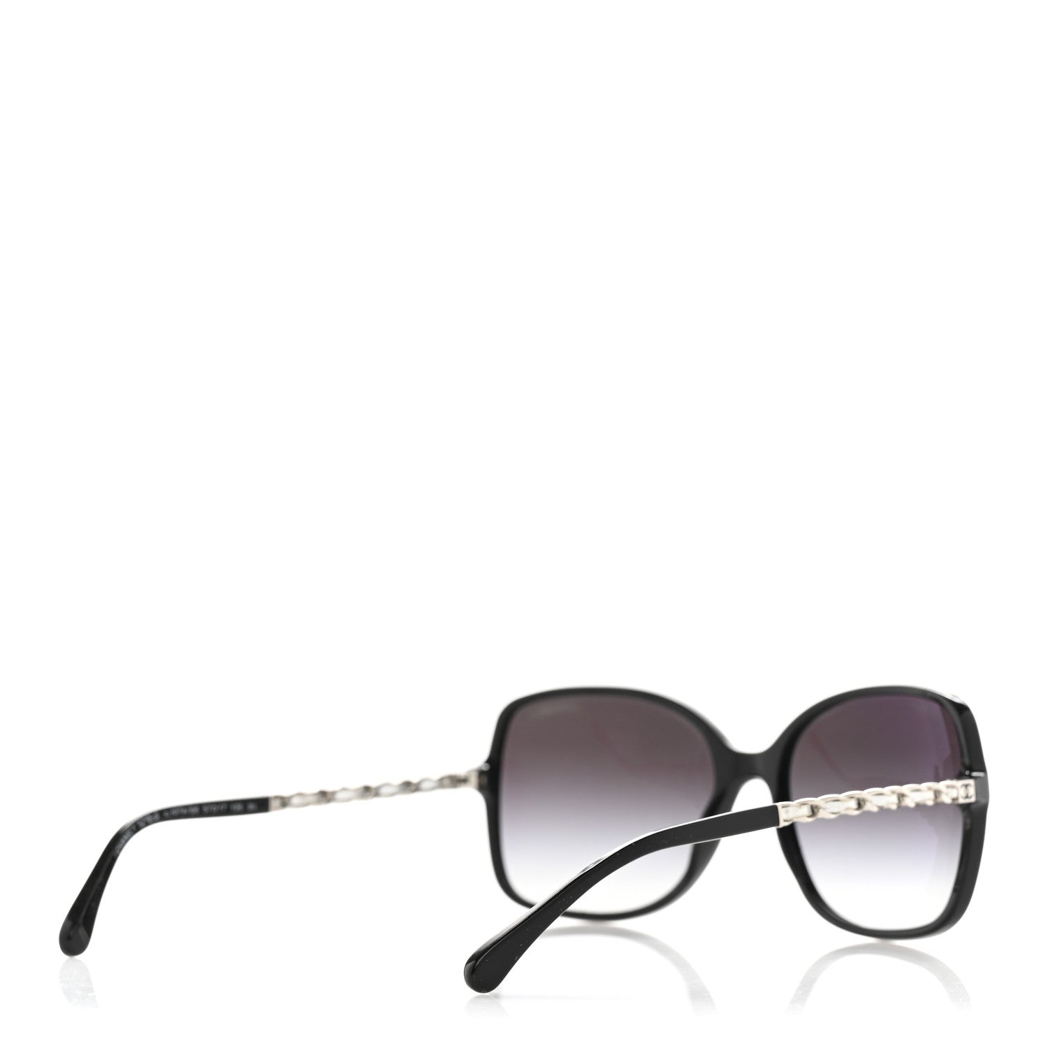 Lambskin Square Chain Sunglasses 5210-Q Black