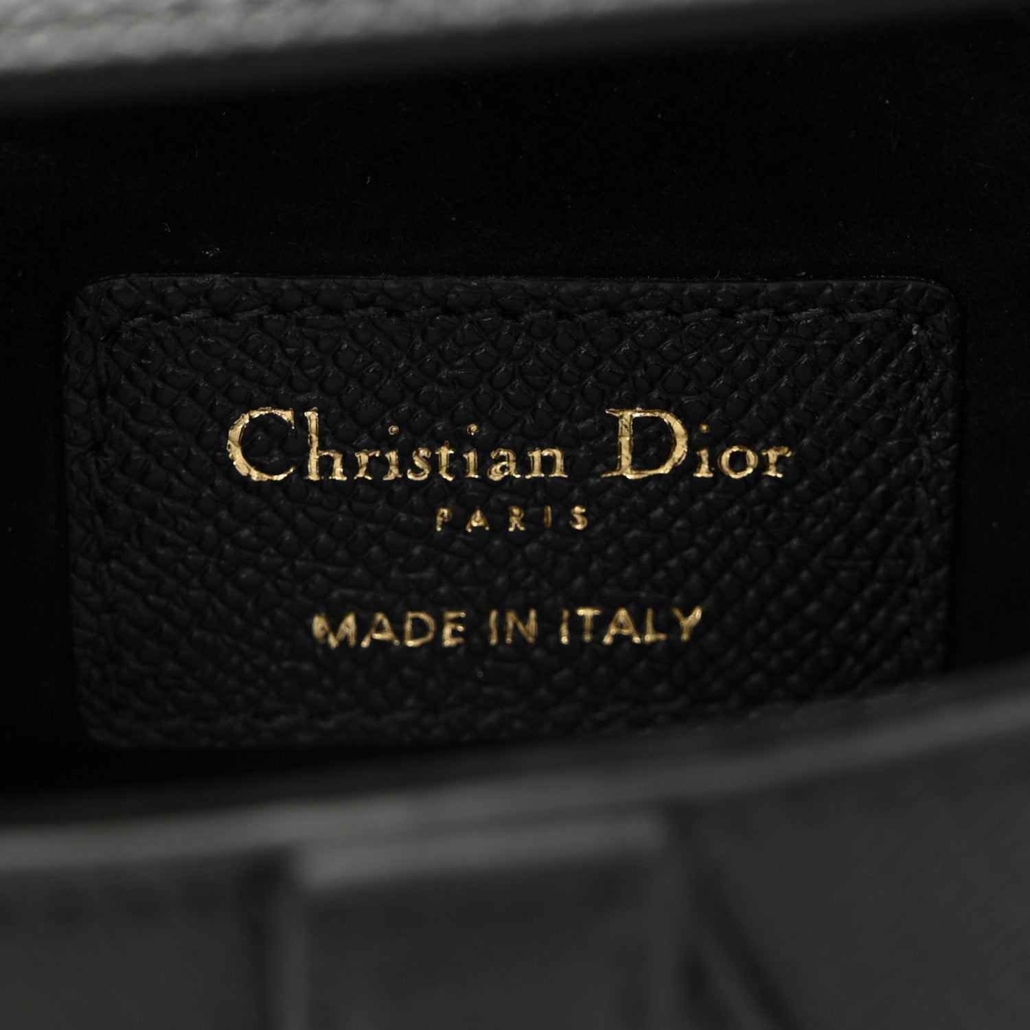 Grained Calfskin Mini Saddle Bag Black