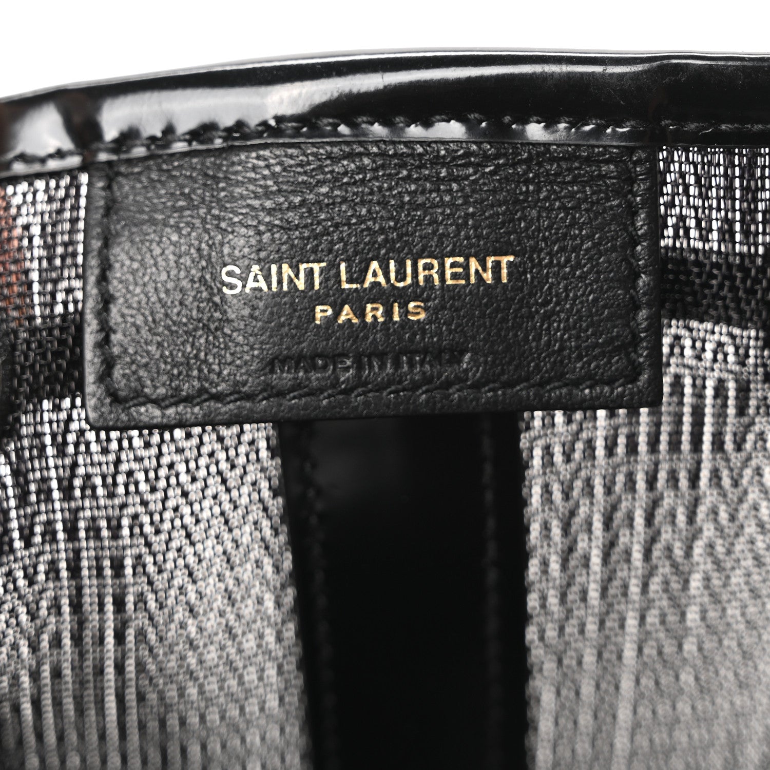 Mesh Patent Calfskin Daryl Shoulder Bag Black