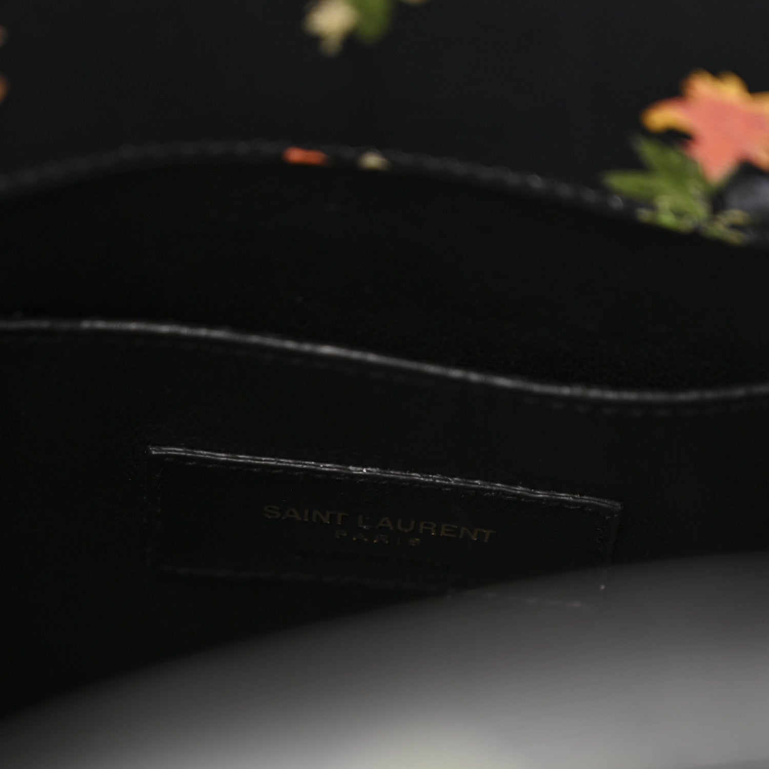 Calfskin Prairie Printed Nano Sac De Jour Black