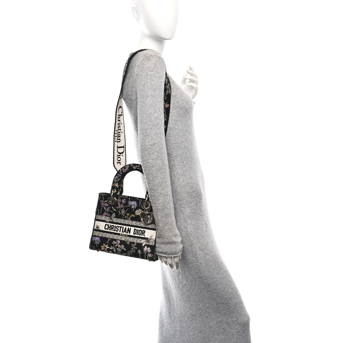 Canvas Embroidered Herbarium Medium Lady D-Lite Black Multicolor