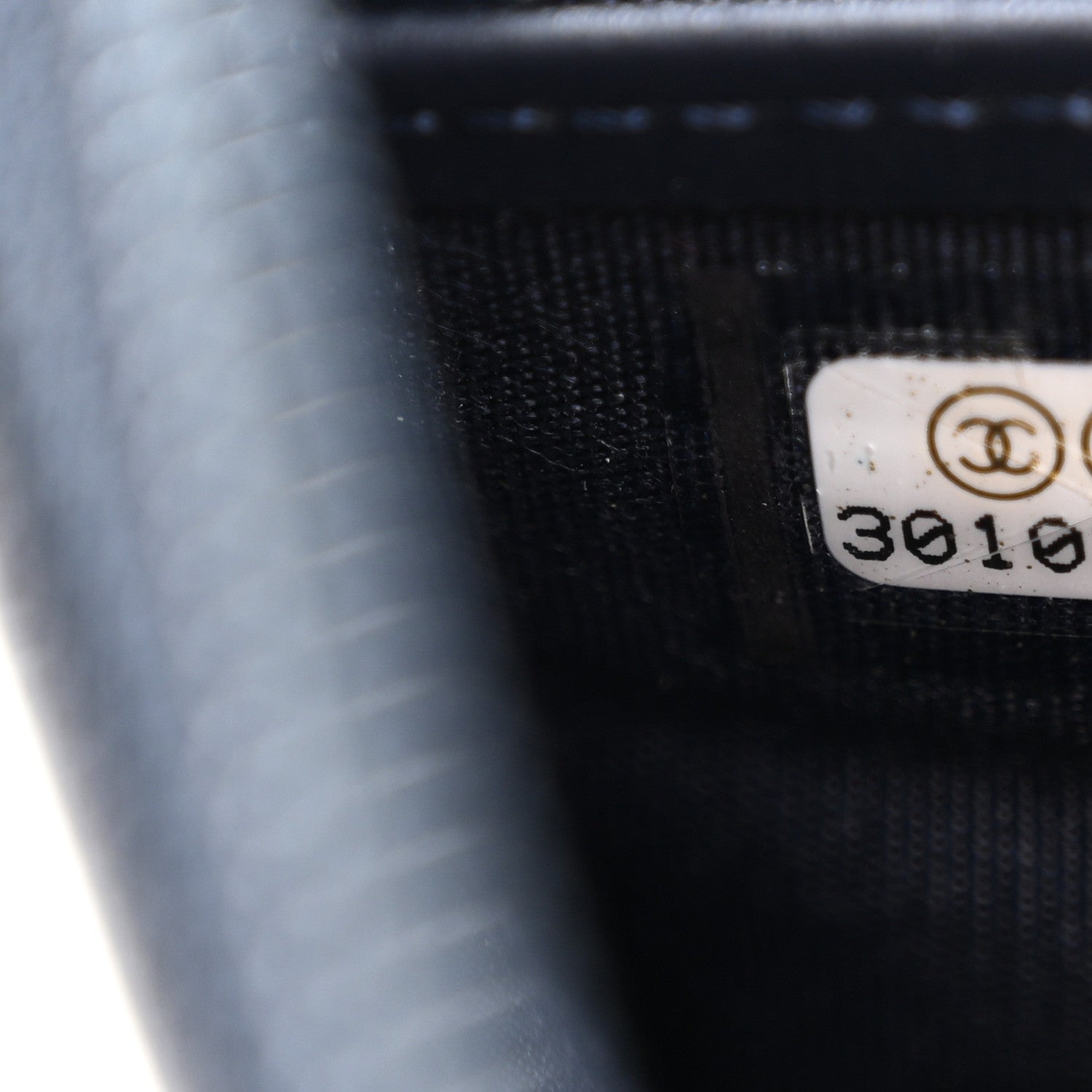 Caviar Chevron Quilted Zip Around Boy Wallet Navy