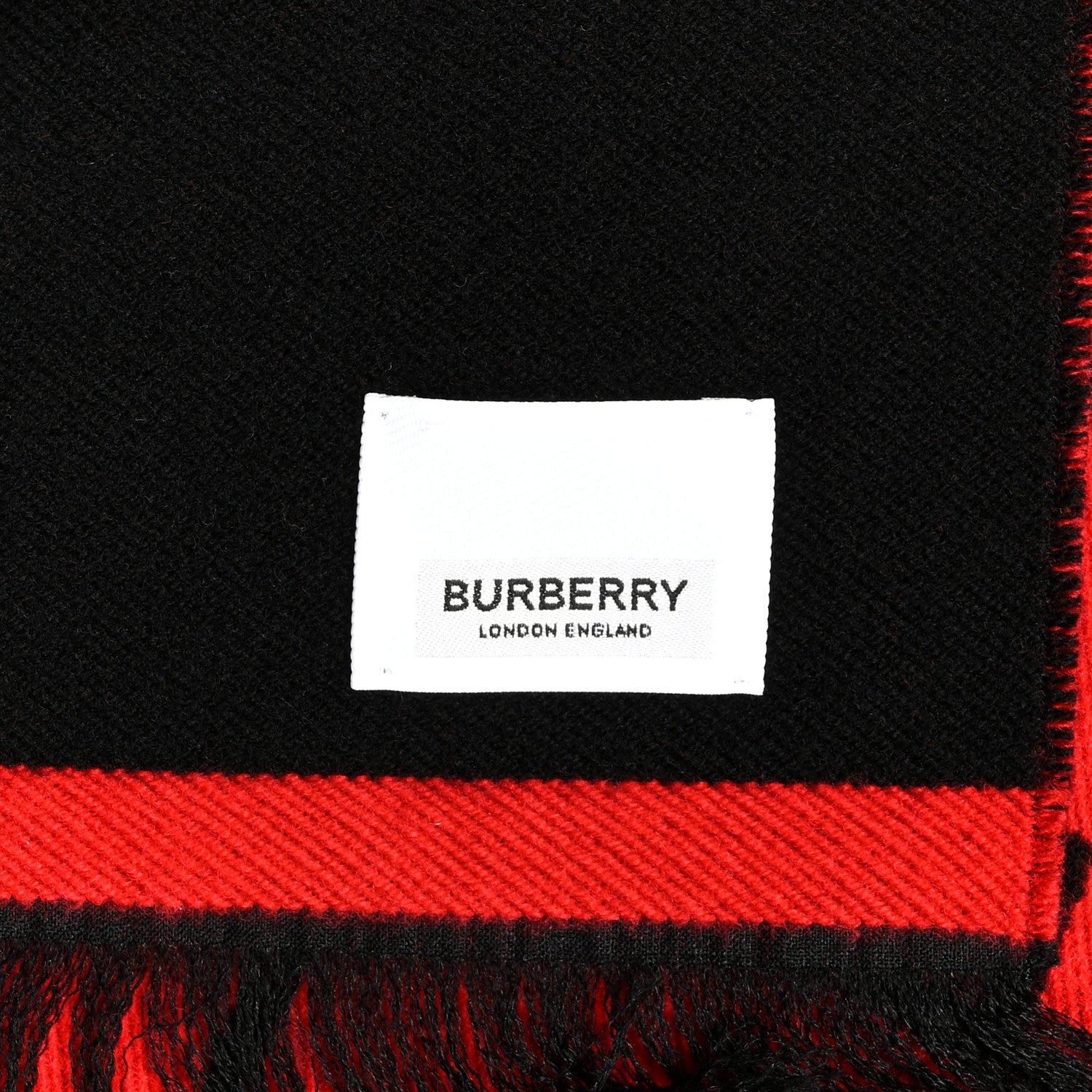 Wool Silk Monogram TB Reversible Fringe Scarf