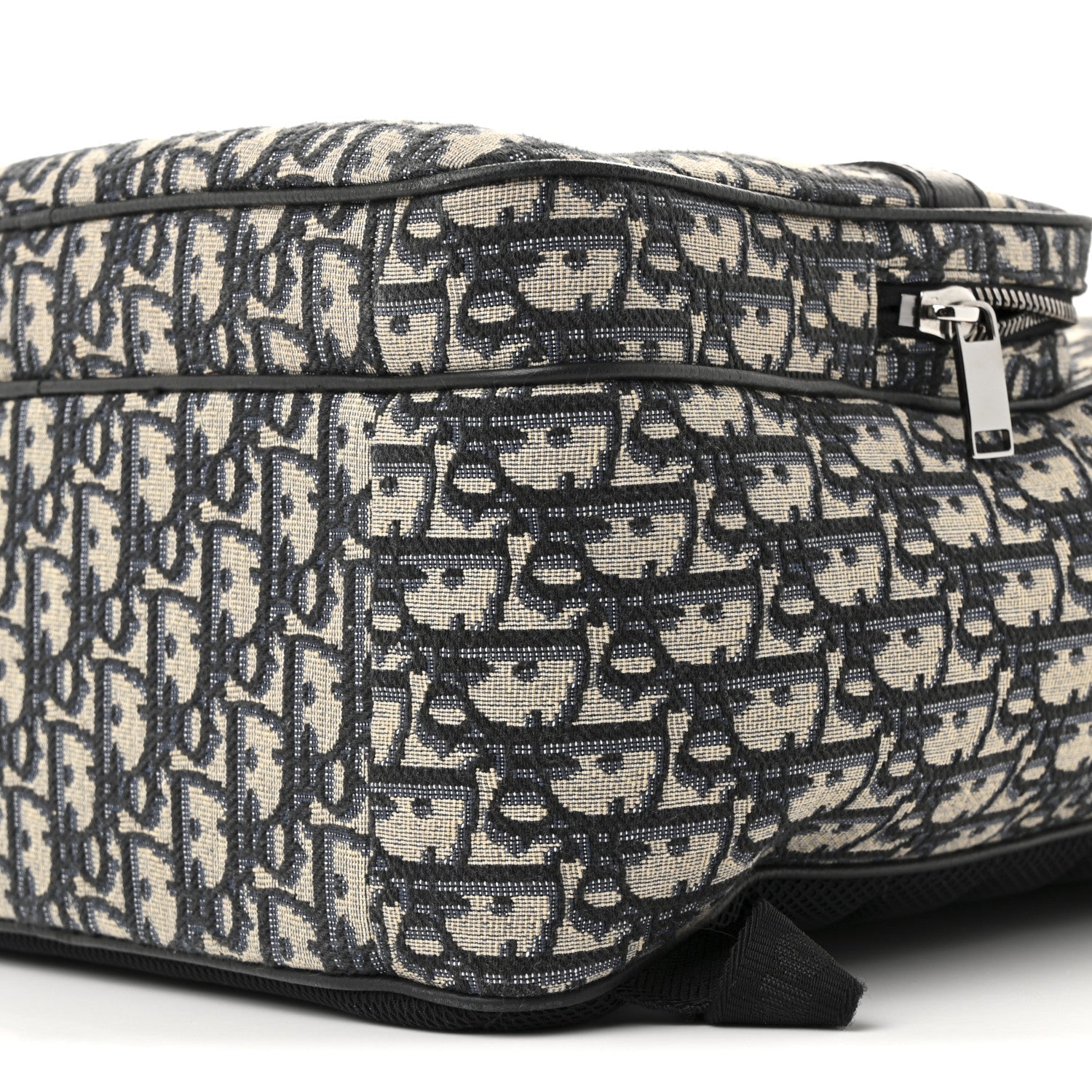 Oblique Calfskin Rider Backpack Beige Black