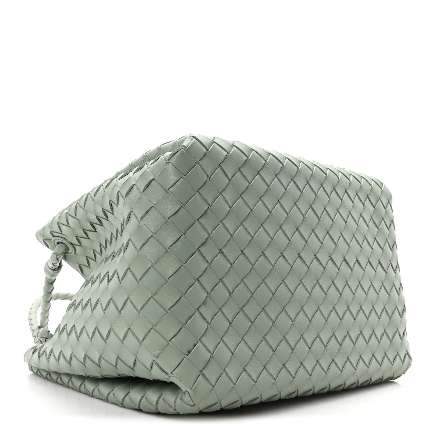 Nappa Intrecciato Large Andiamo Parachute Shoulder Bag New Sauge