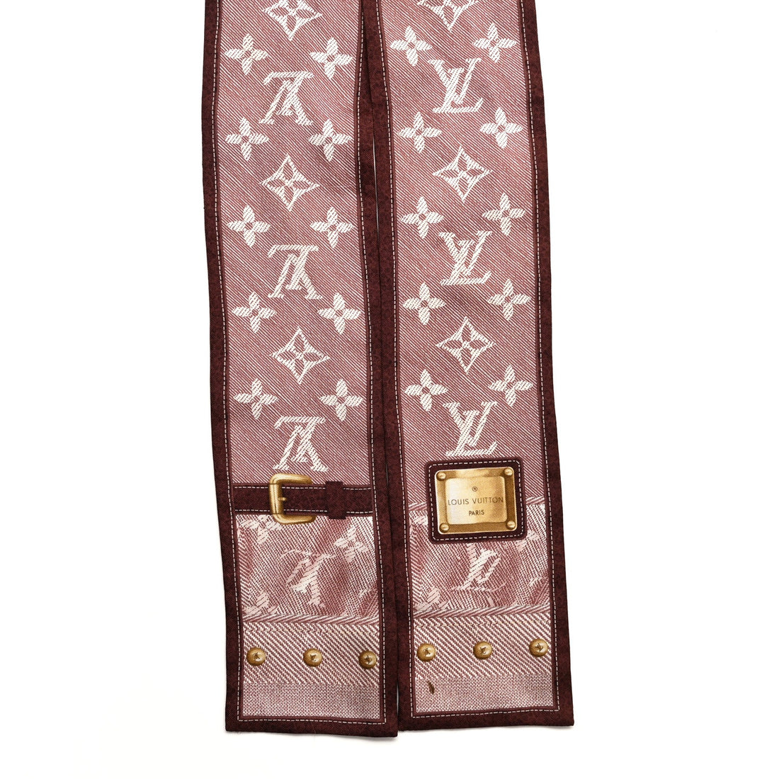 Silk Monogram New Denim Bandeau Cherry