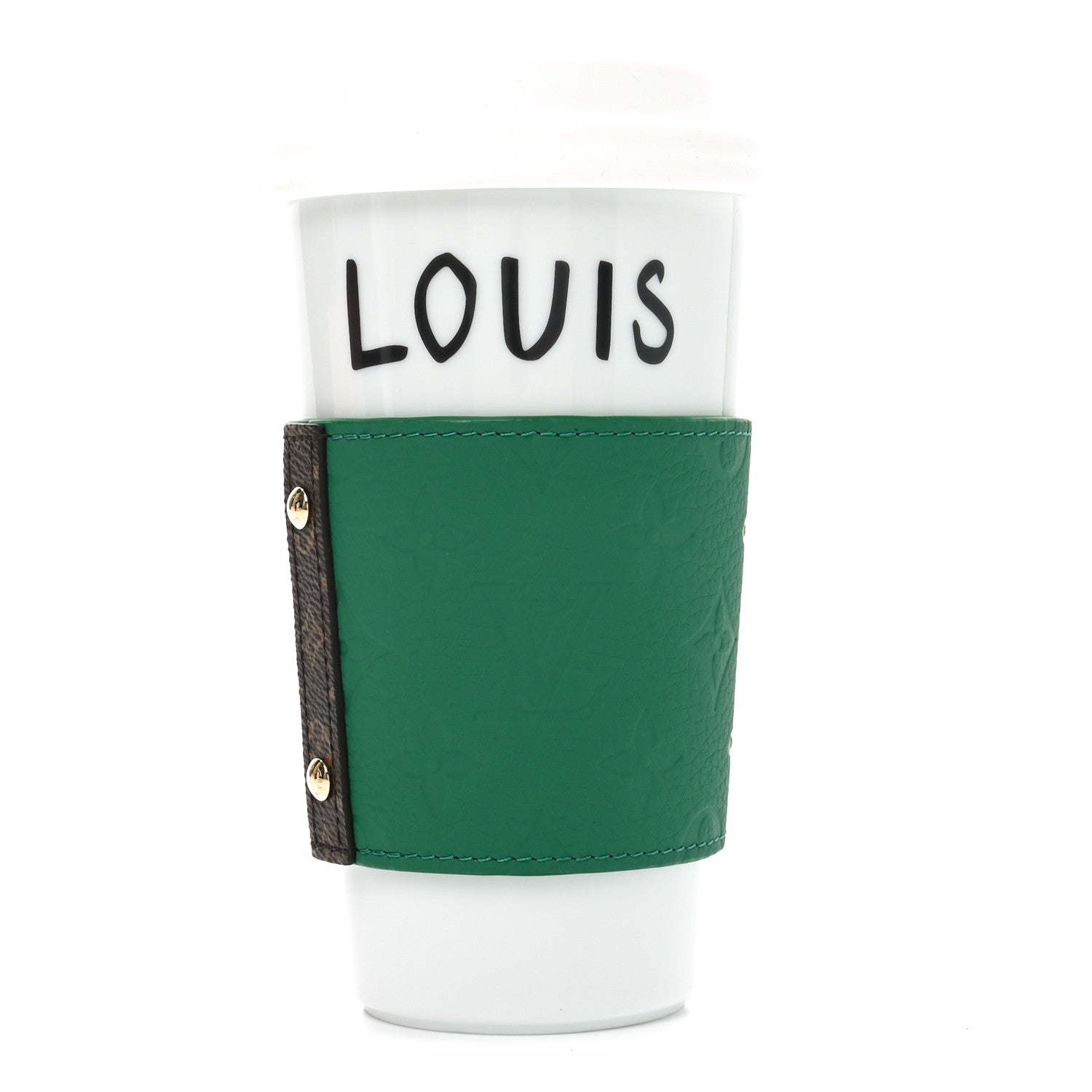 Porcelain Taurillon Louis Cup Green