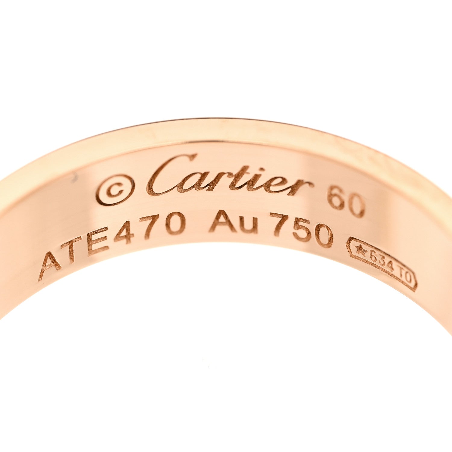 18K Pink Gold 5.5mm LOVE Ring 60 9.25